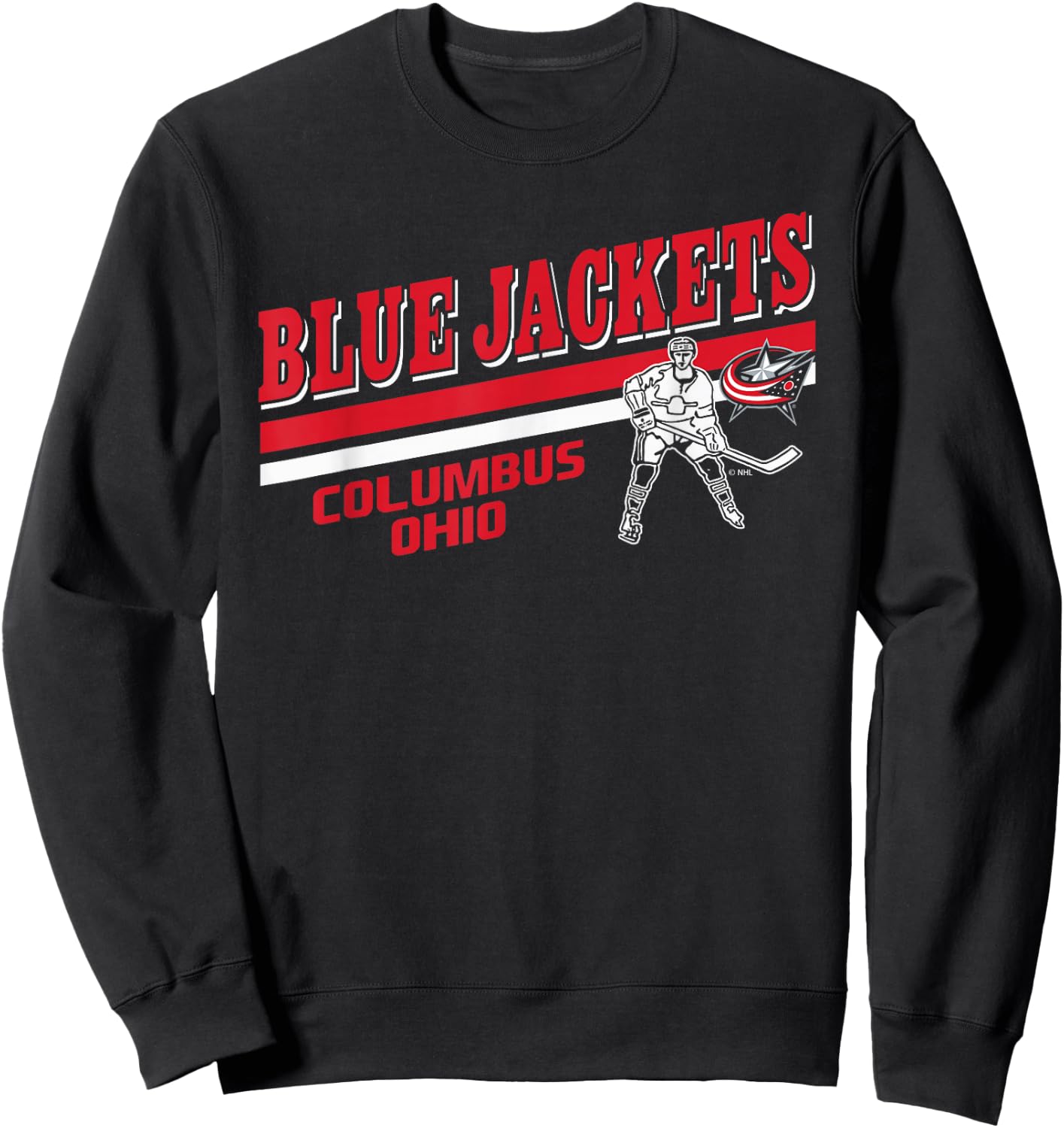 Columbus Blue Jackets Player Navy Officially Licensed Sweatshirt - Sweatshirt | Black