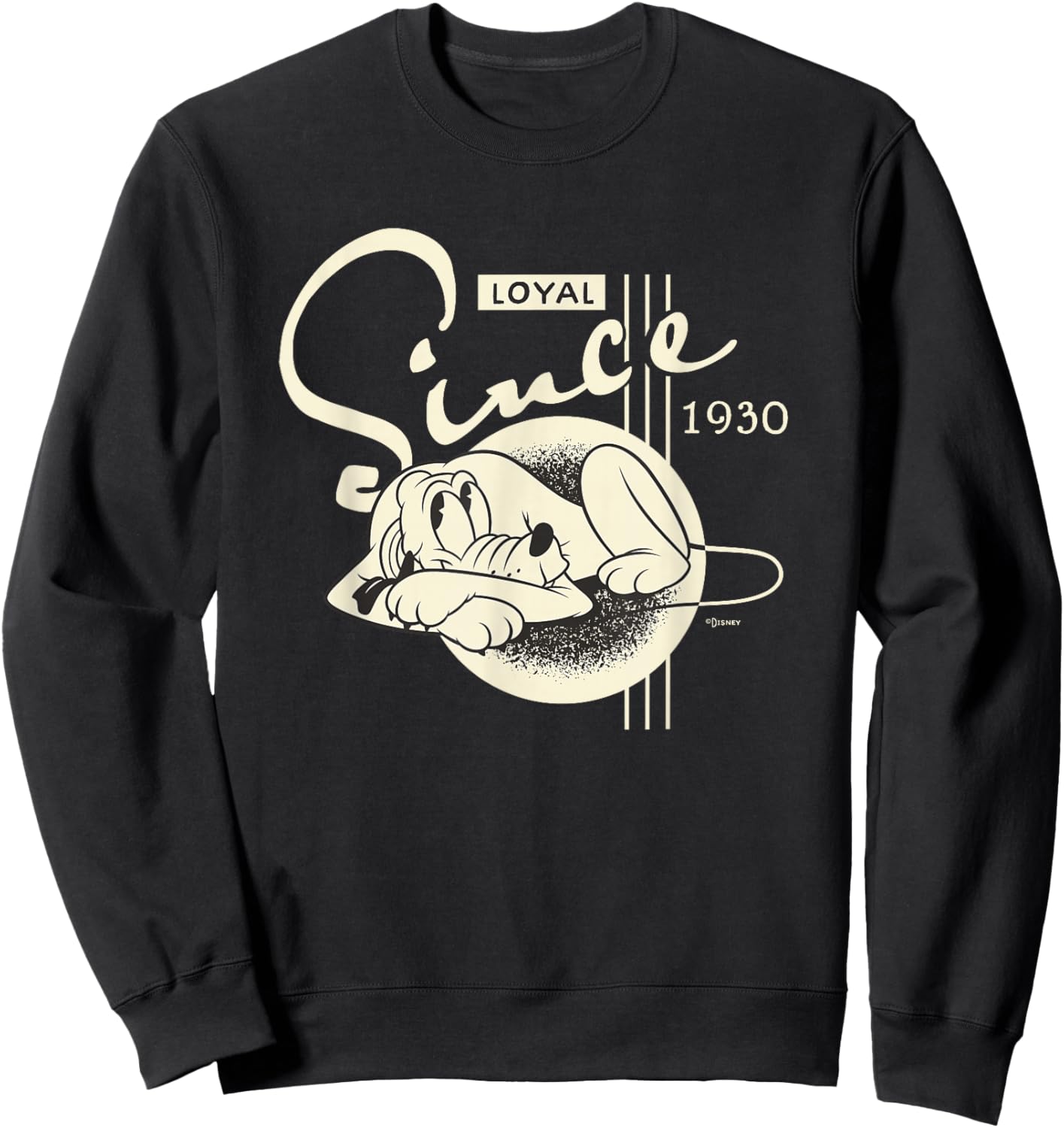 Disney 100 Pluto Loyal Since 1930 Retro Vintage D100 Sweatshirt - Sweatshirt | Black