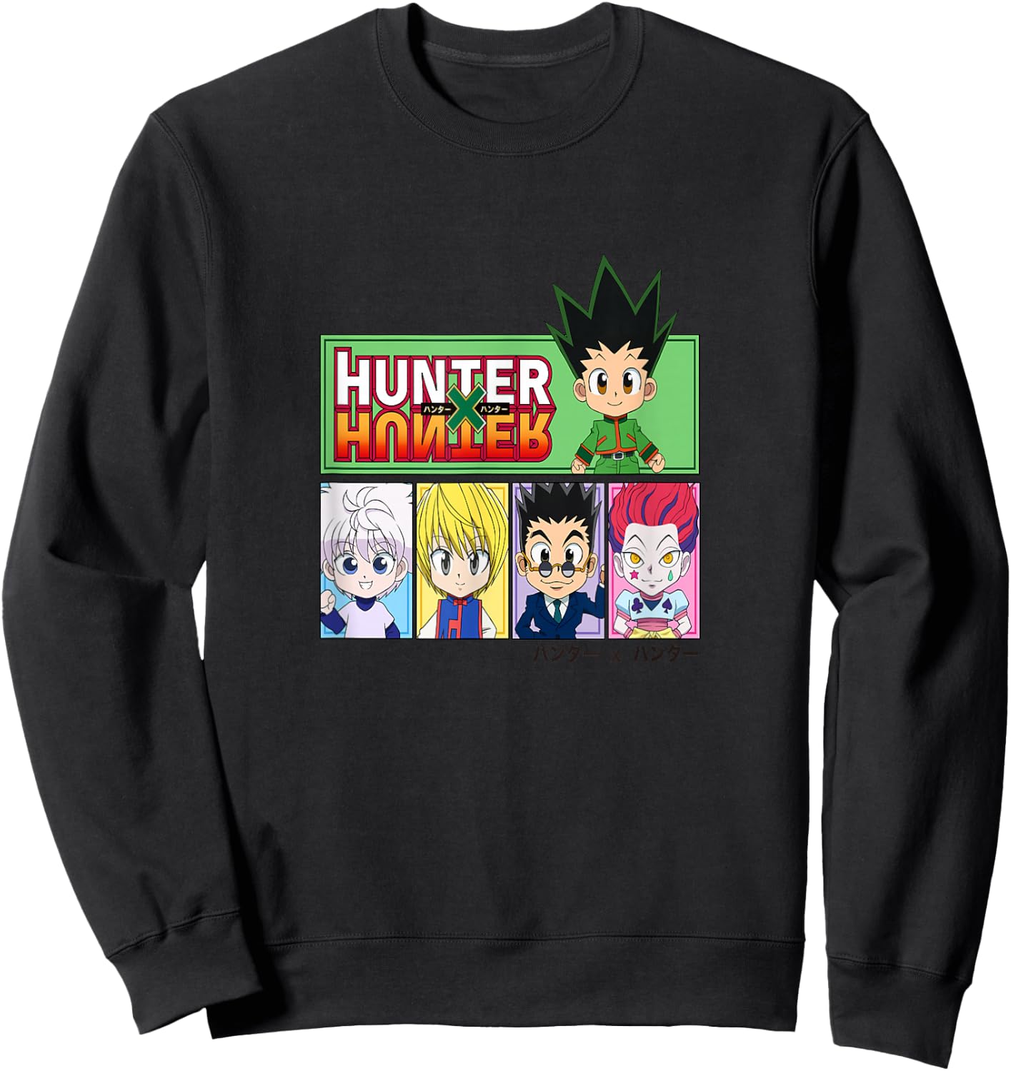 Hunter X Hunter Chibi Characters Sweatshirt - Sweatshirt | Black