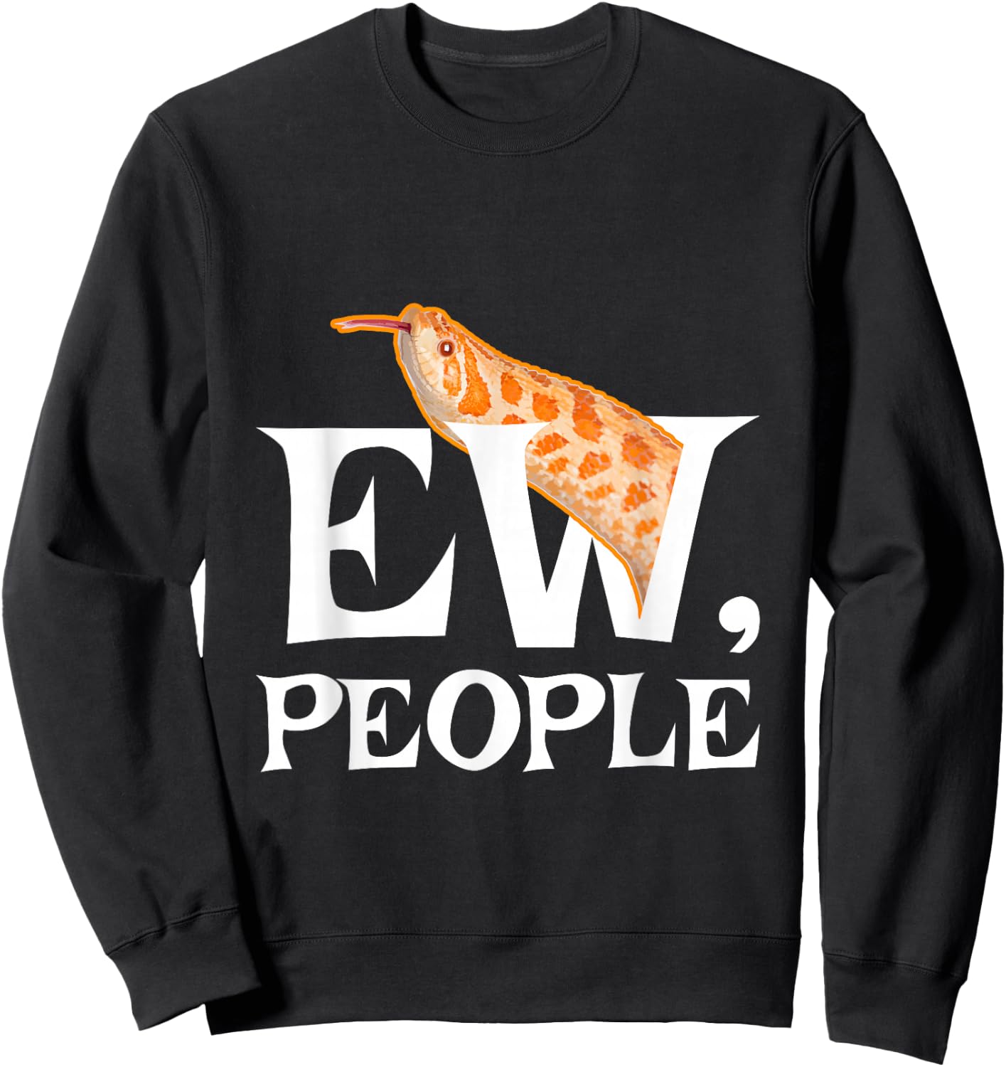 Ew People Reptile Lover Hoggy Introvert Funny Hognose Snake Sweatshirt - Sweatshirt | Black
