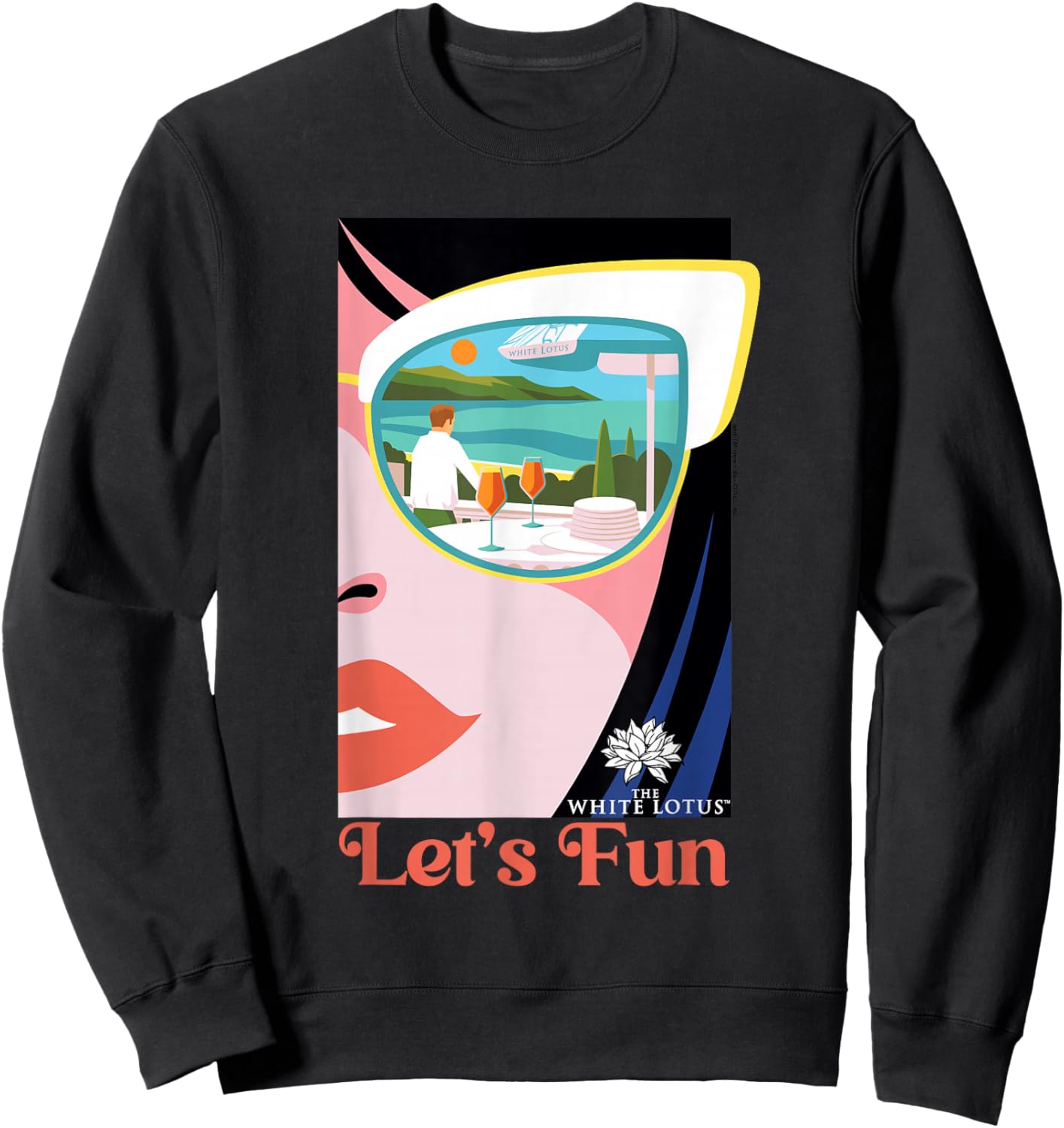The White Lotus HBO Original Series Let's Fun Sweatshirt - Sweatshirt | Black
