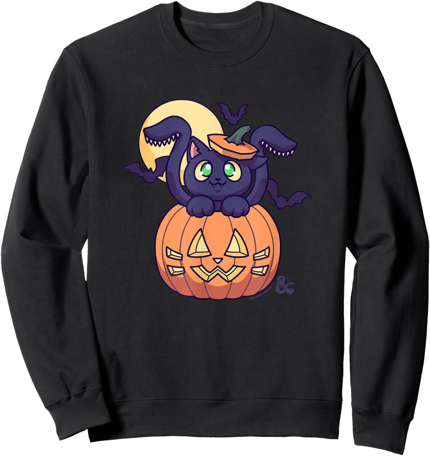Dungeons & Dragons Halloween Chibi Displacer Beast Pumpkin Sweatshirt - Sweatshirt | Black