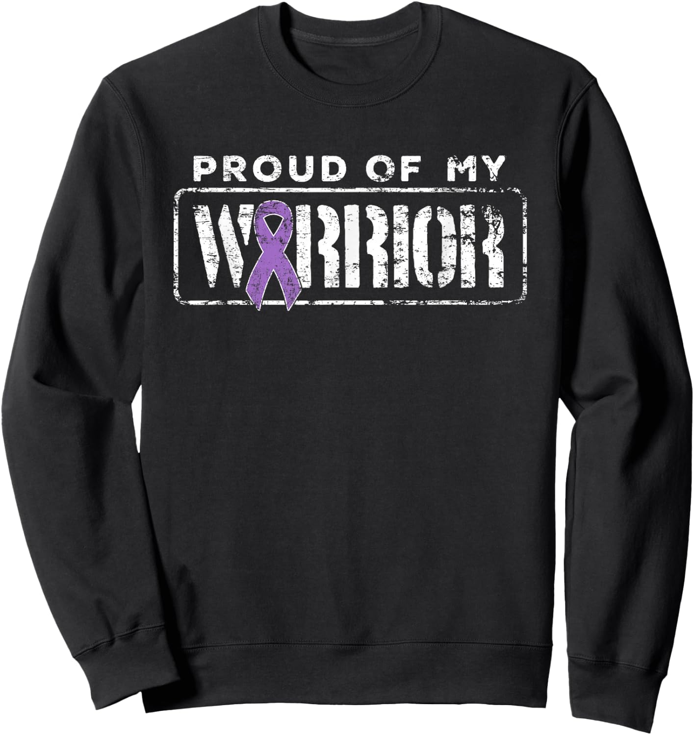 Hodgkins Lymphoma Cancer Support Proud Family Warrior Sweatshirt - Sweatshirt | Black