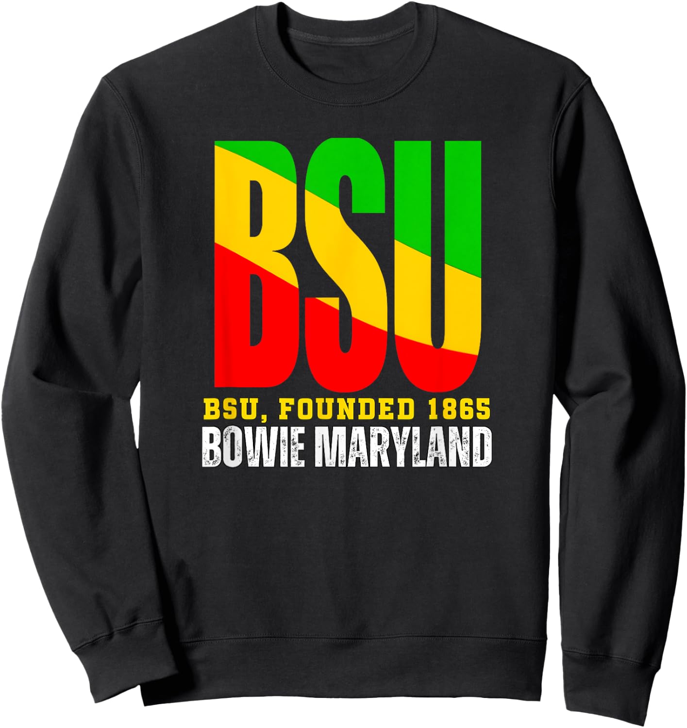Bowie State, BSU, Souvenir HBC Urban Design Sweatshirt - Sweatshirt | Black
