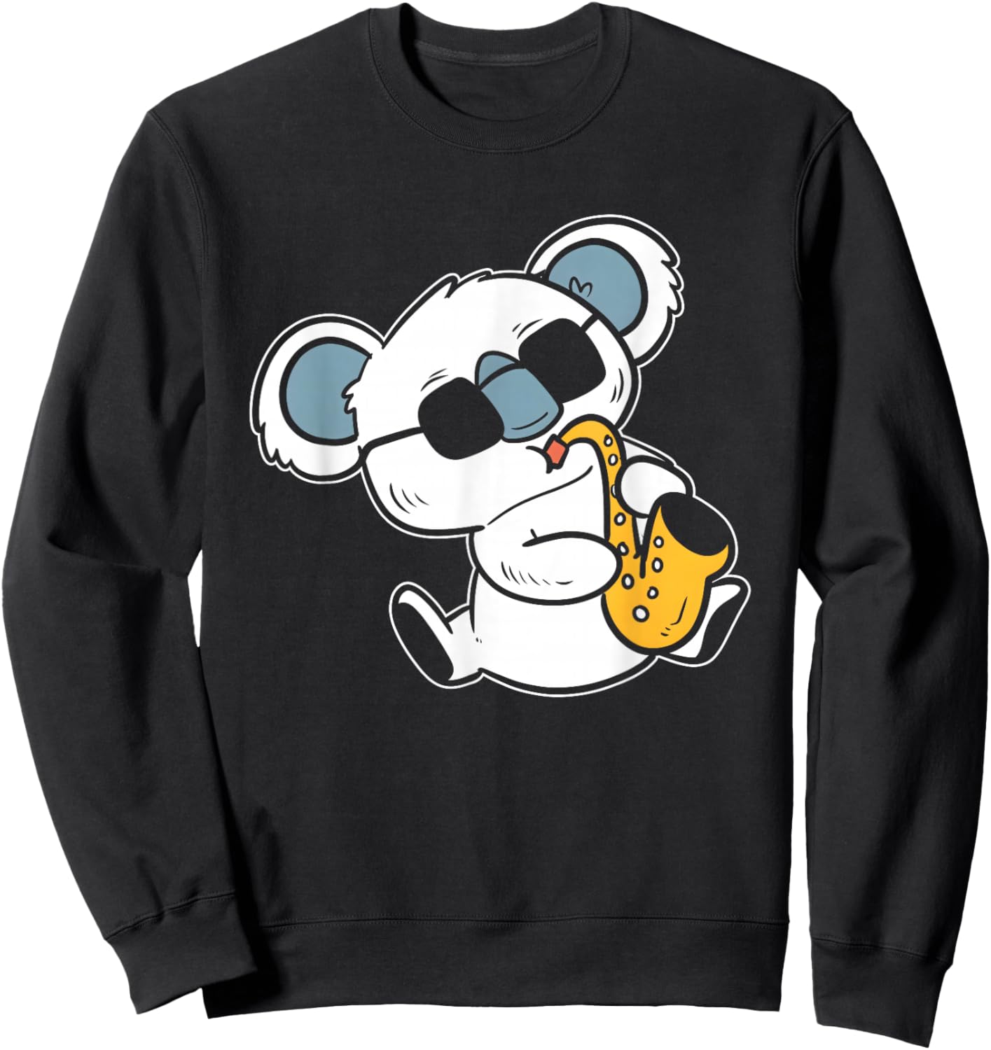 Koala playing Saxophone Band Member Sweatshirt - Sweatshirt | Black