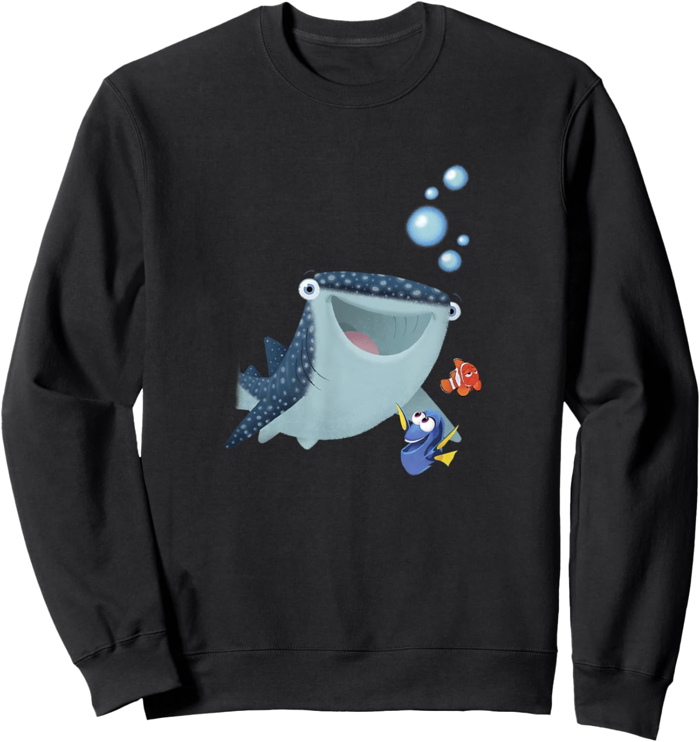 Disney Pixar Finding Dory Marlin & Destiny The Whale Sketch Sweatshirt - Sweatshirt | Black
