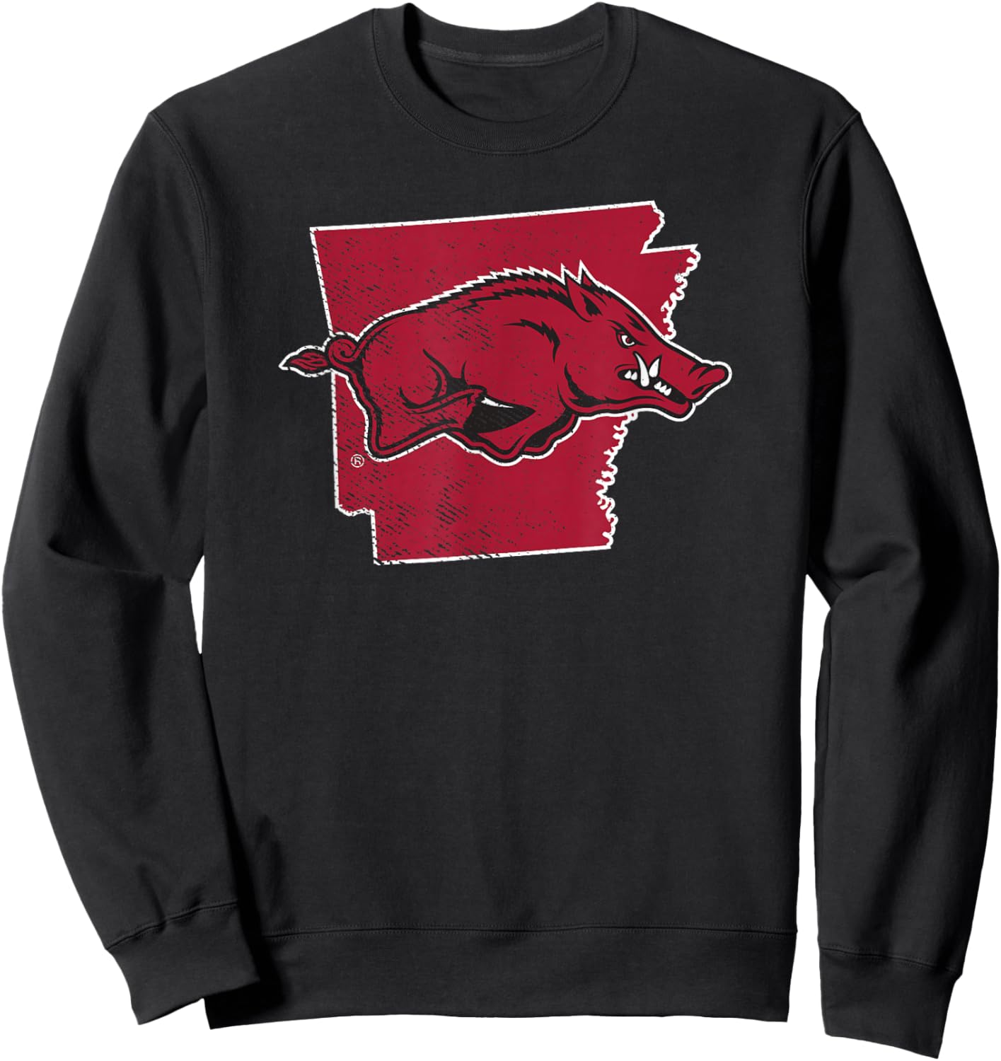 University of Arkansas Razorbacks State Shape Sweatshirt - Sweatshirt | Black