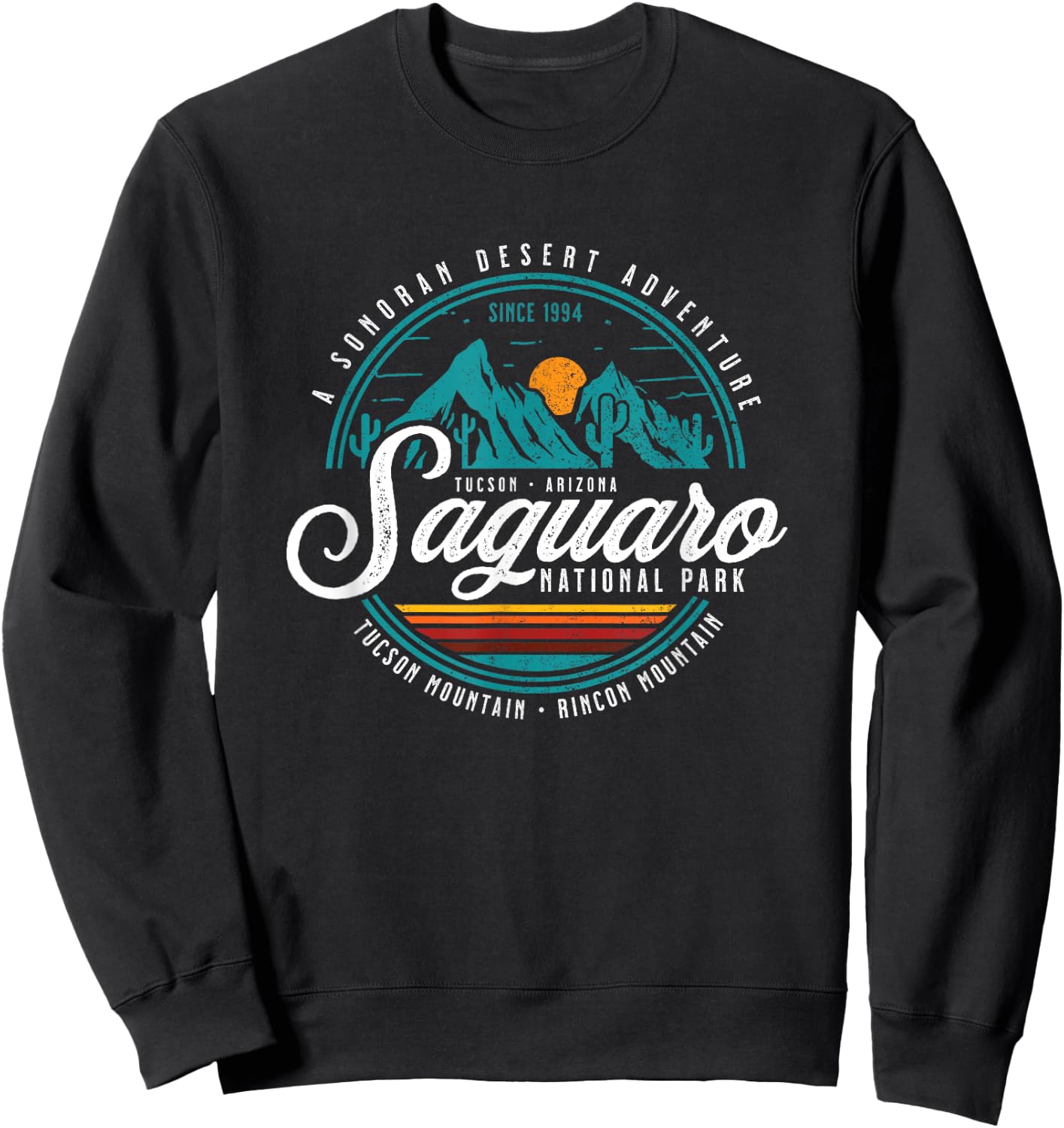 Vintage Saguaro National Park Arizona USA Novelty Souvenir Sweatshirt - Sweatshirt | Black