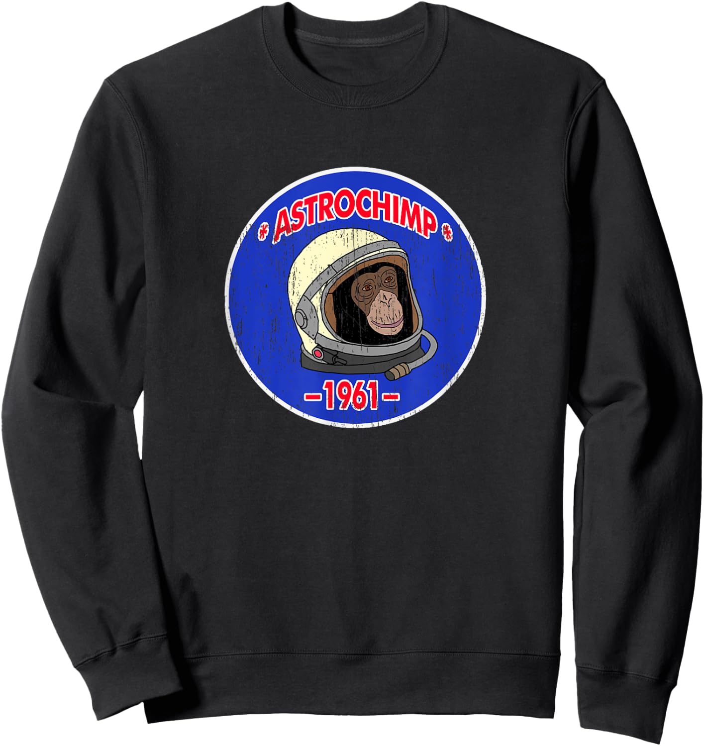 Astrochimp Ham 1961 Vintage Look Sweatshirt - Sweatshirt | Black