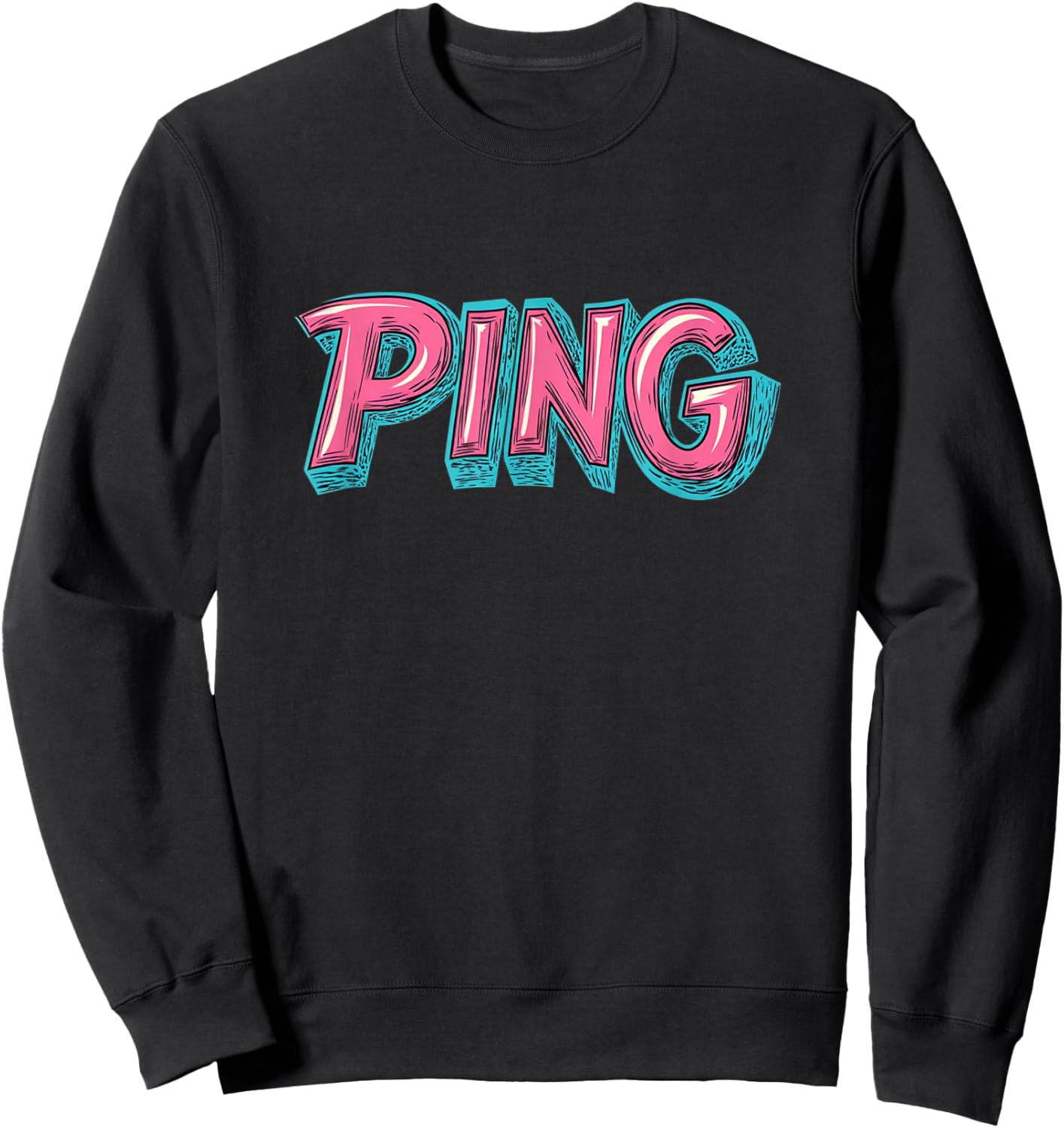 Vibrant Ping Speech Costume for Gamer and Internet Lovers Sweatshirt - Sweatshirt | Black