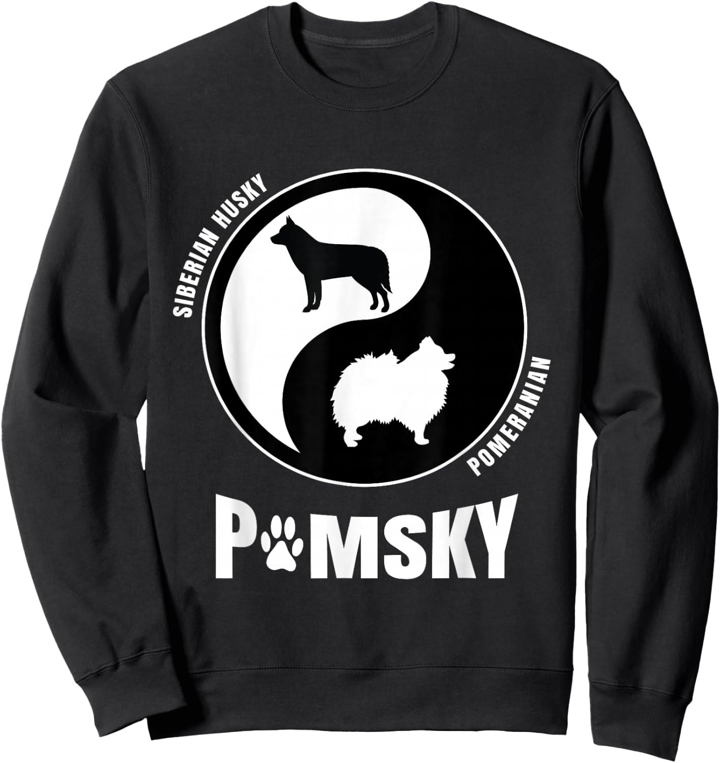 Pomsky Dog Lovers Shirt | Owners MixBreeders | Pet Pomsky Sweatshirt - Sweatshirt | Black