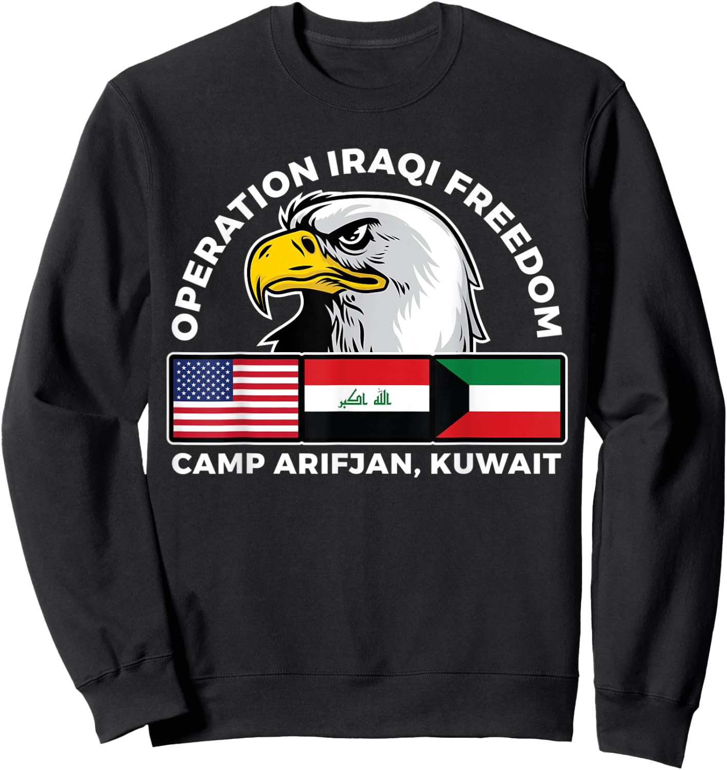 Camp Arifjan Veteran Operation Iraqi Freedom Sweatshirt - Sweatshirt | Black