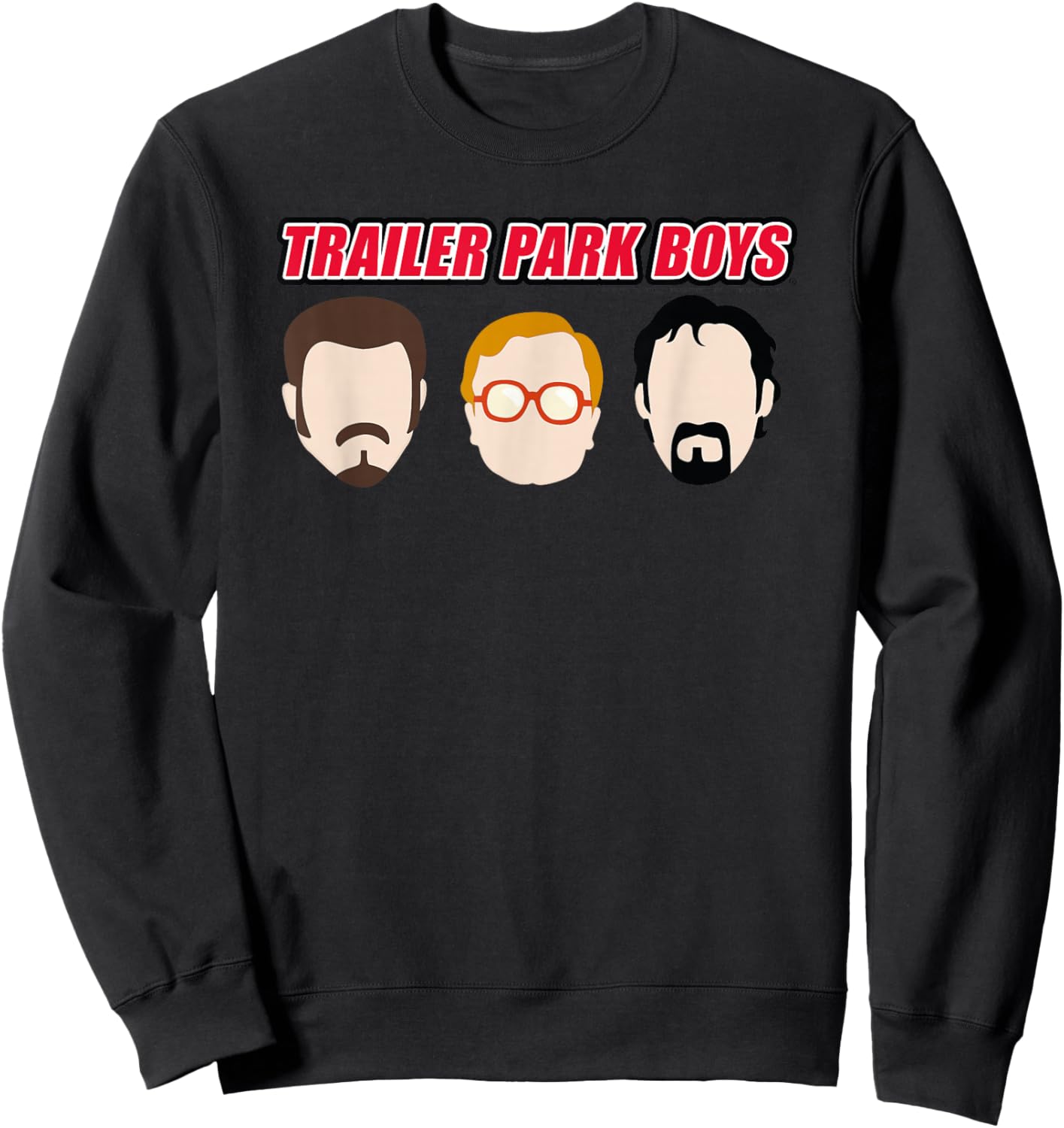 Ripple Junction x Trailer Park Boys Illustrated Heads , grey, S Sweatshirt - Sweatshirt | Black