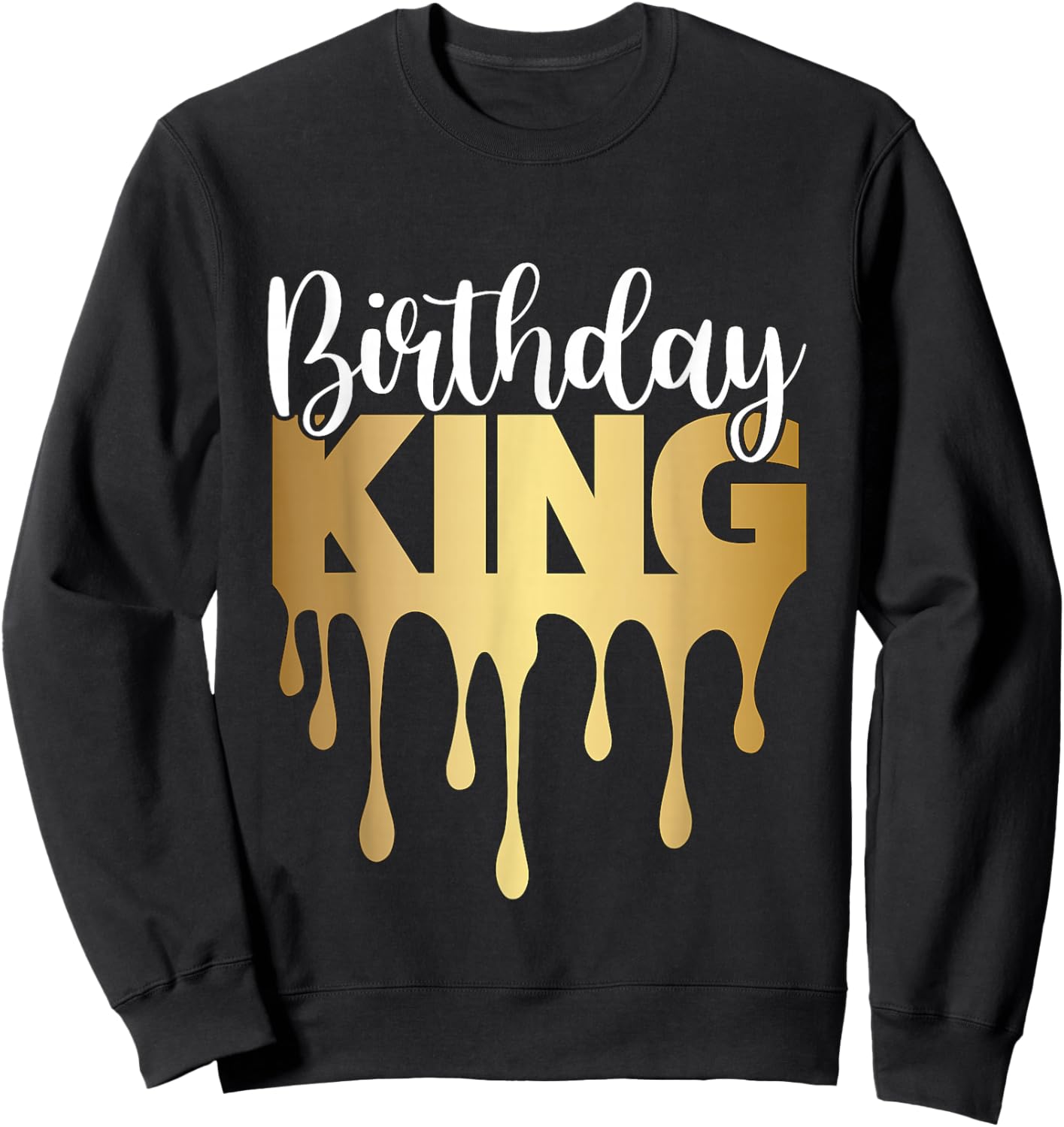 Outstading Gifts for Melanin Birthday King - Men's Black Small Classic Fit Short Sleeve Cotton, Polyester Sweatshirt - Sweatshirt | Black