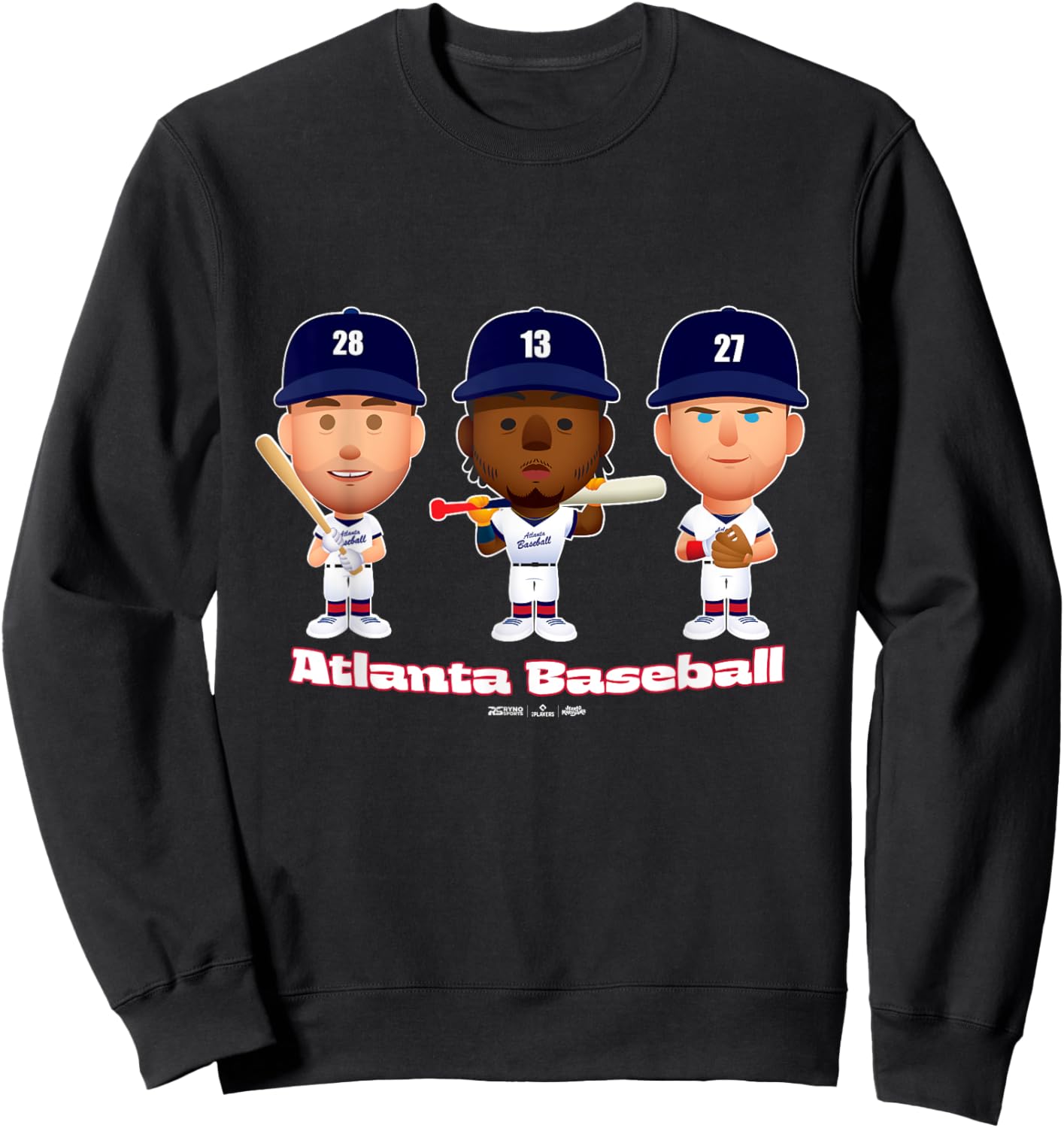 Atlanta Baseball Players Body Trio MLBPA Sweatshirt - Sweatshirt | Black