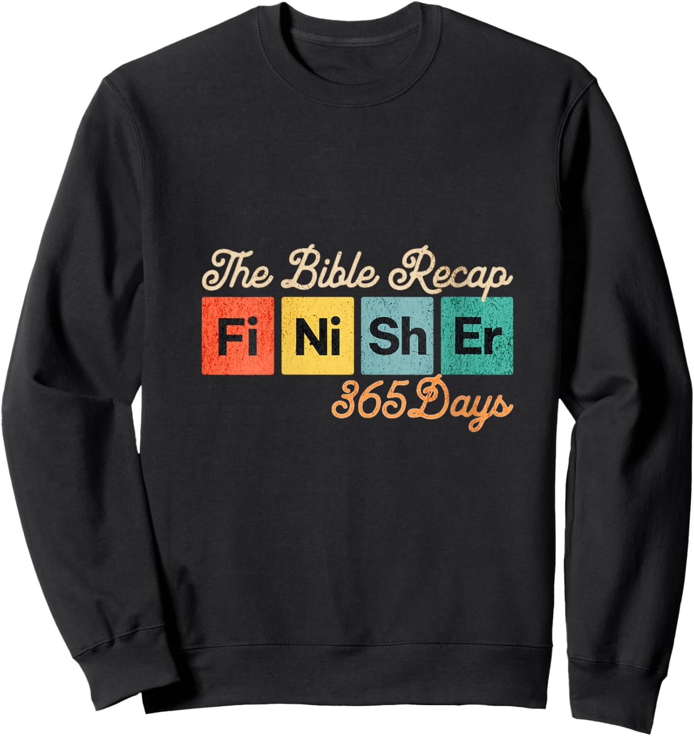 The Bible Recap Finisher 365 Days V-Neck Sweatshirt - Sweatshirt | Black