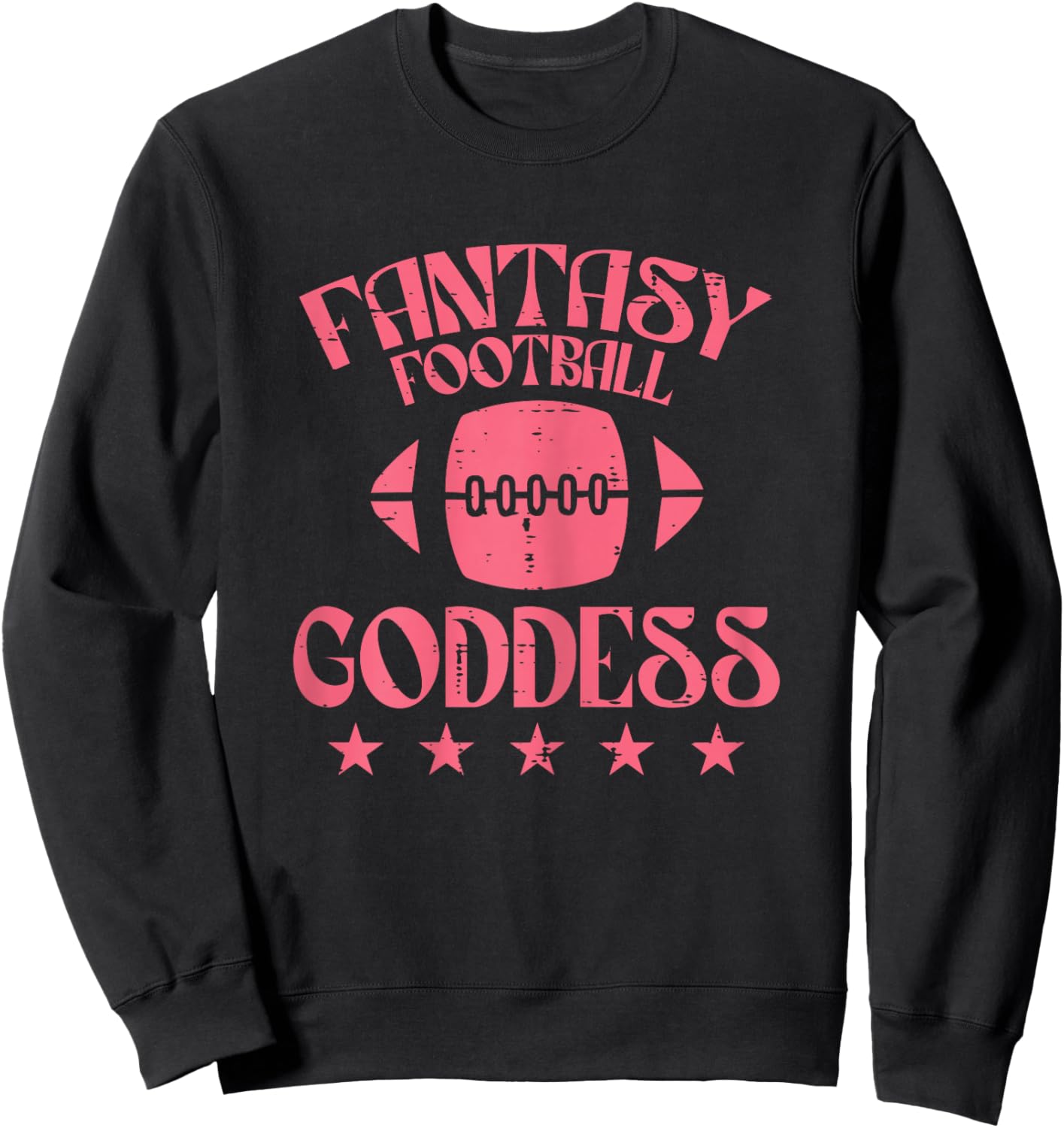 Fantasy Football Goddess Funny Draft Party Champ Women Girls Sweatshirt - Sweatshirt | Black