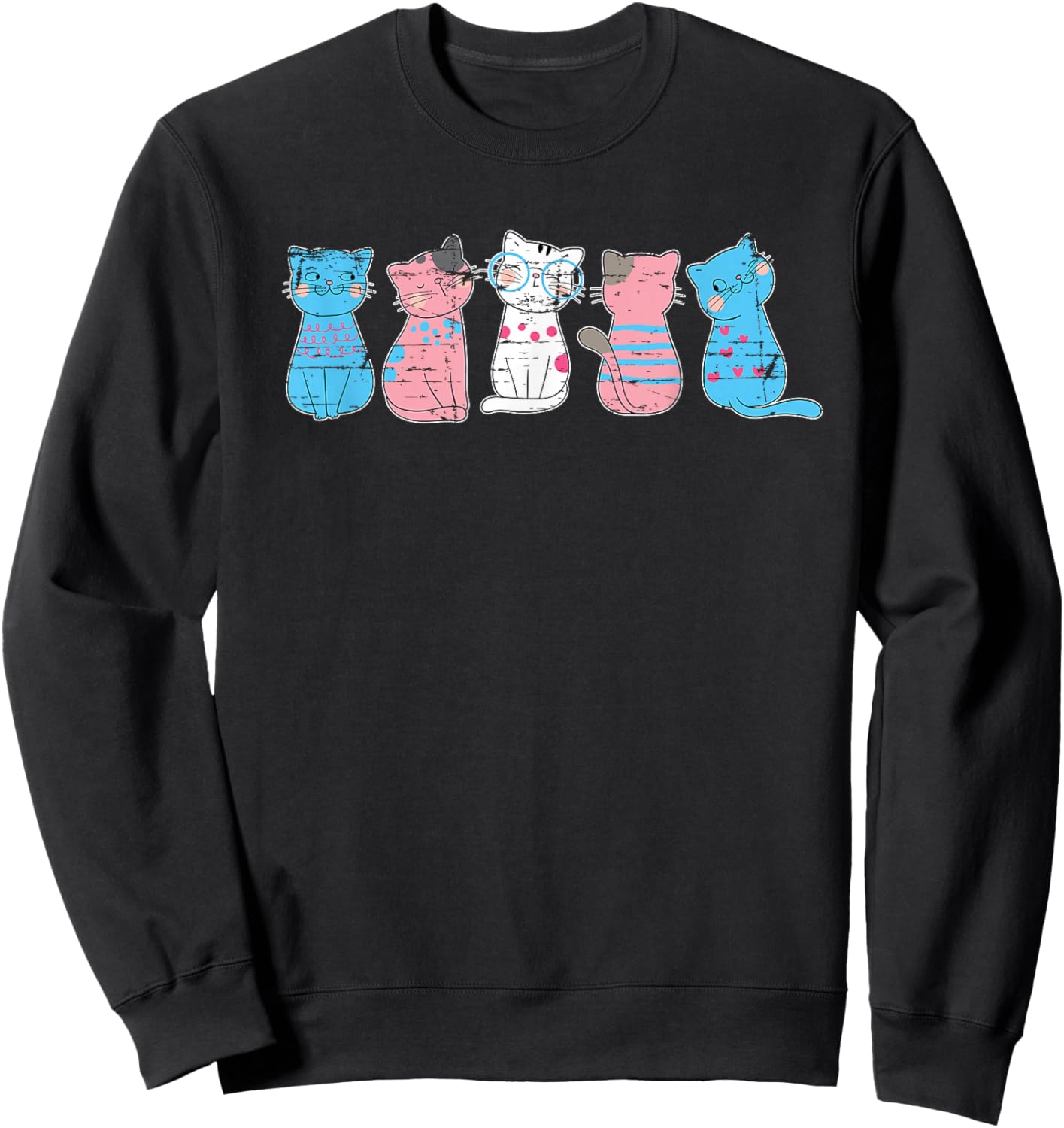 Transsexuality Cat Animal Lover Gift Trans Pride Transgender Small Sweatshirt - Sweatshirt | Black