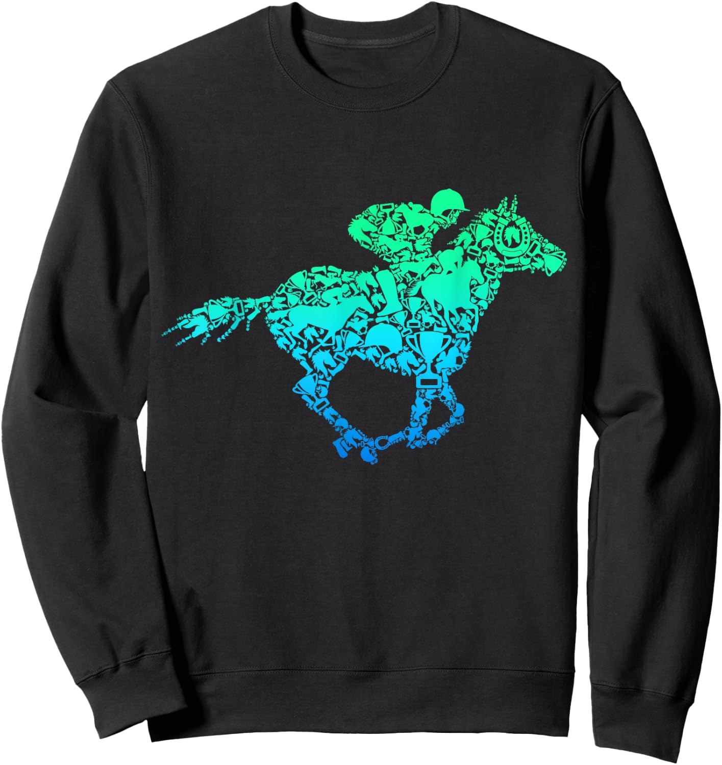 Horse Racing Jockey Derby Sweatshirt - Sweatshirt | Black