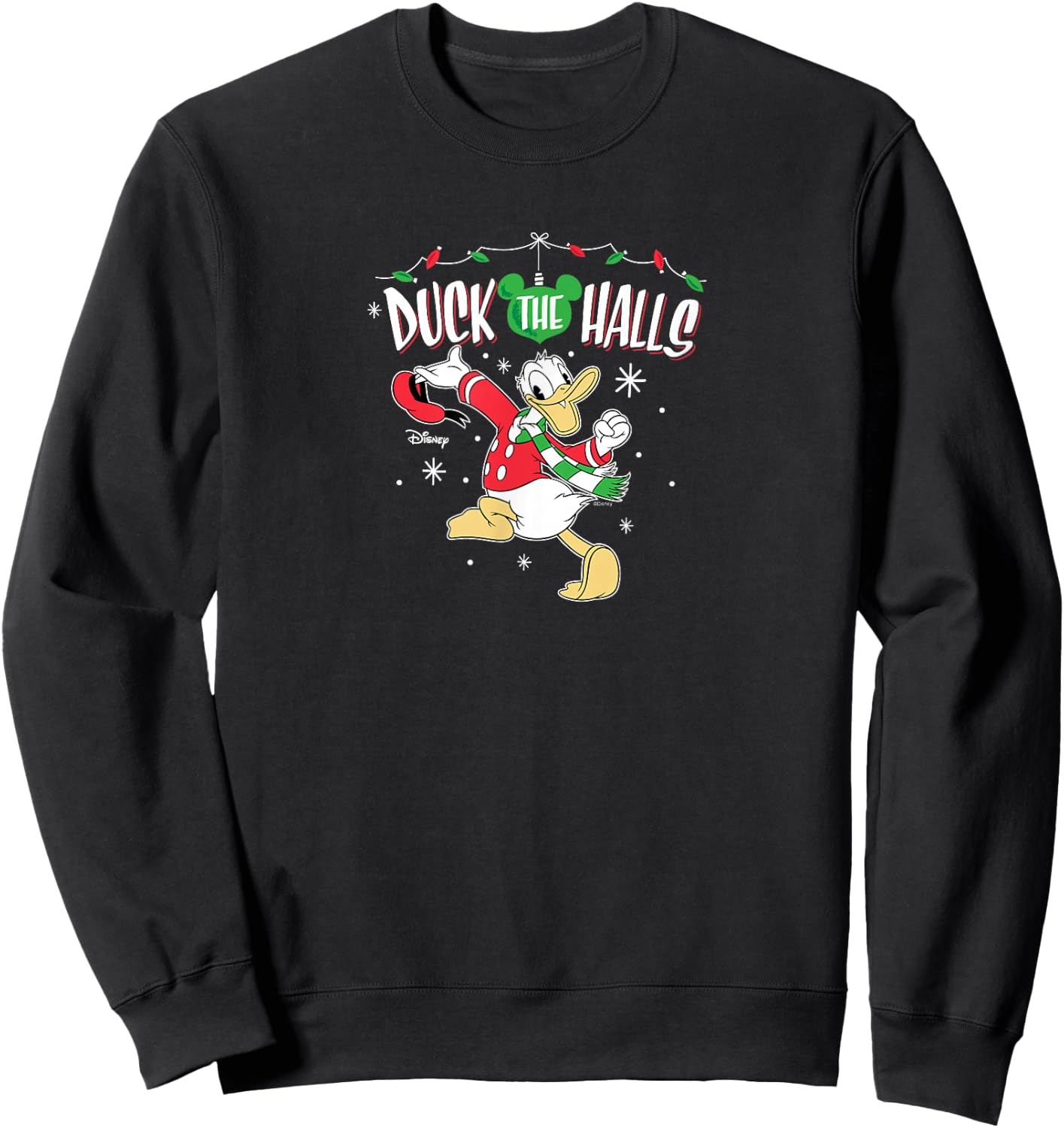 Donald Duck - Christmas Duck The Halls Sweatshirt - Sweatshirt | Black