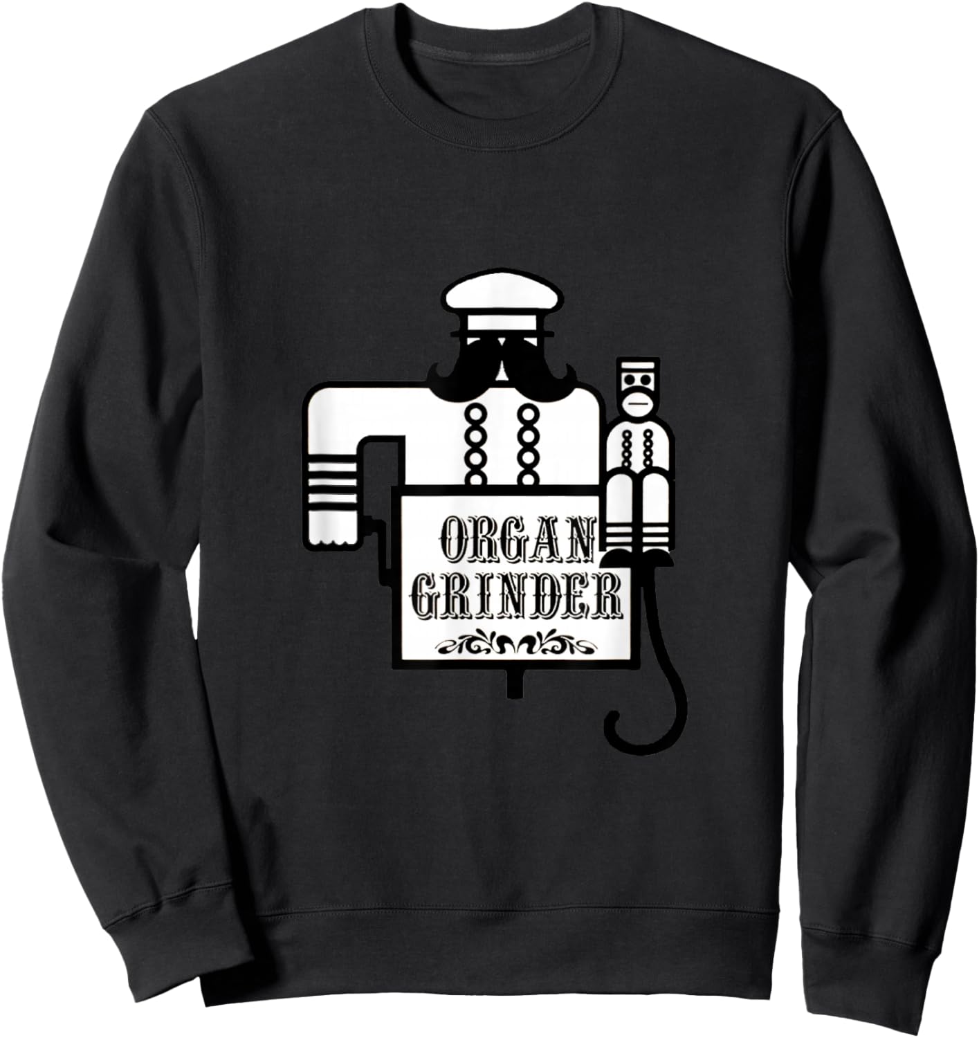 Organ Grinder Pizza - Portland Oregon Restaurant Experience Sweatshirt - Sweatshirt | Black
