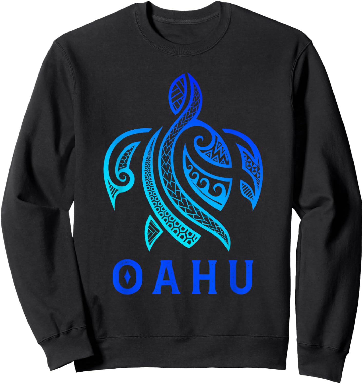 Tribal Sea Turtle Oahu Hawaii Hawaiian Turtle Maori Art Sweatshirt - Sweatshirt | Black