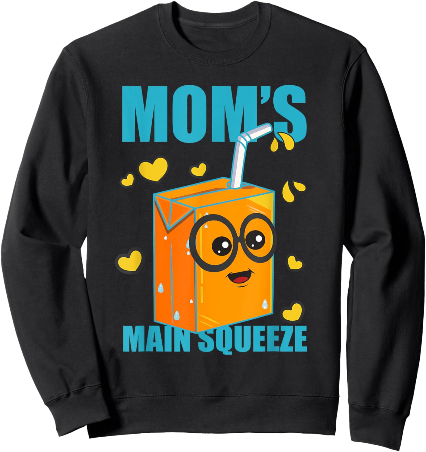 Cute Funny Mom's Main Squeeze Funny Lemon Boy Girl Toddler Sweatshirt - Sweatshirt | Black