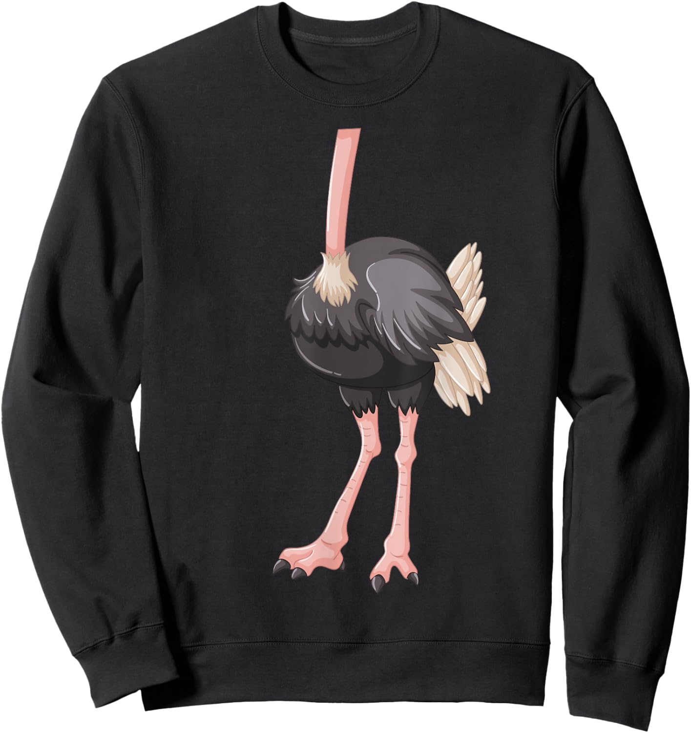 Ostrich Shirt Adul Men Women Kids Ostrich Costume Sweatshirt - Sweatshirt | Black