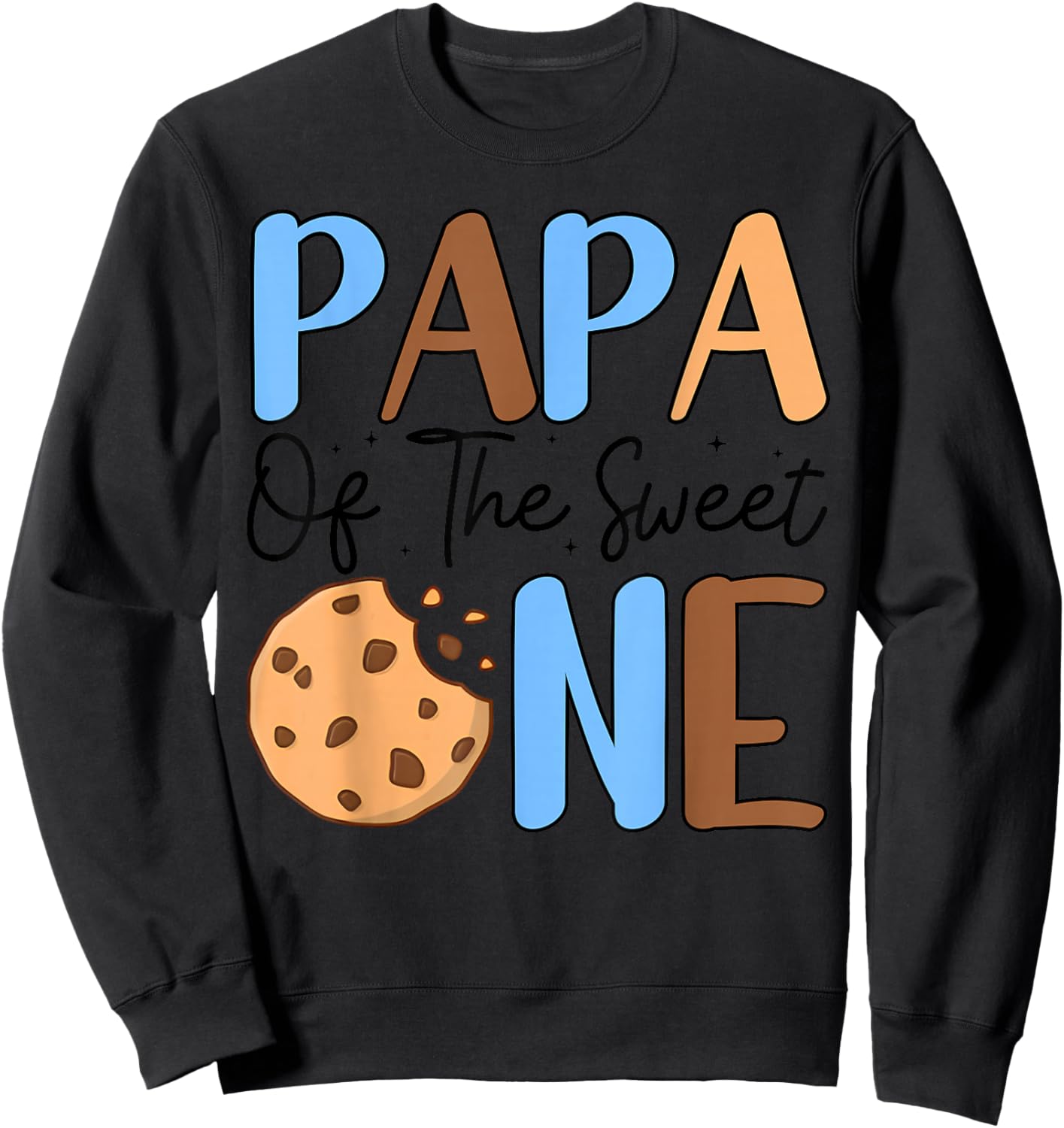 Papa Of The Sweet One Cookies & Milk 1st Birthday Family Sweatshirt - Sweatshirt | Black