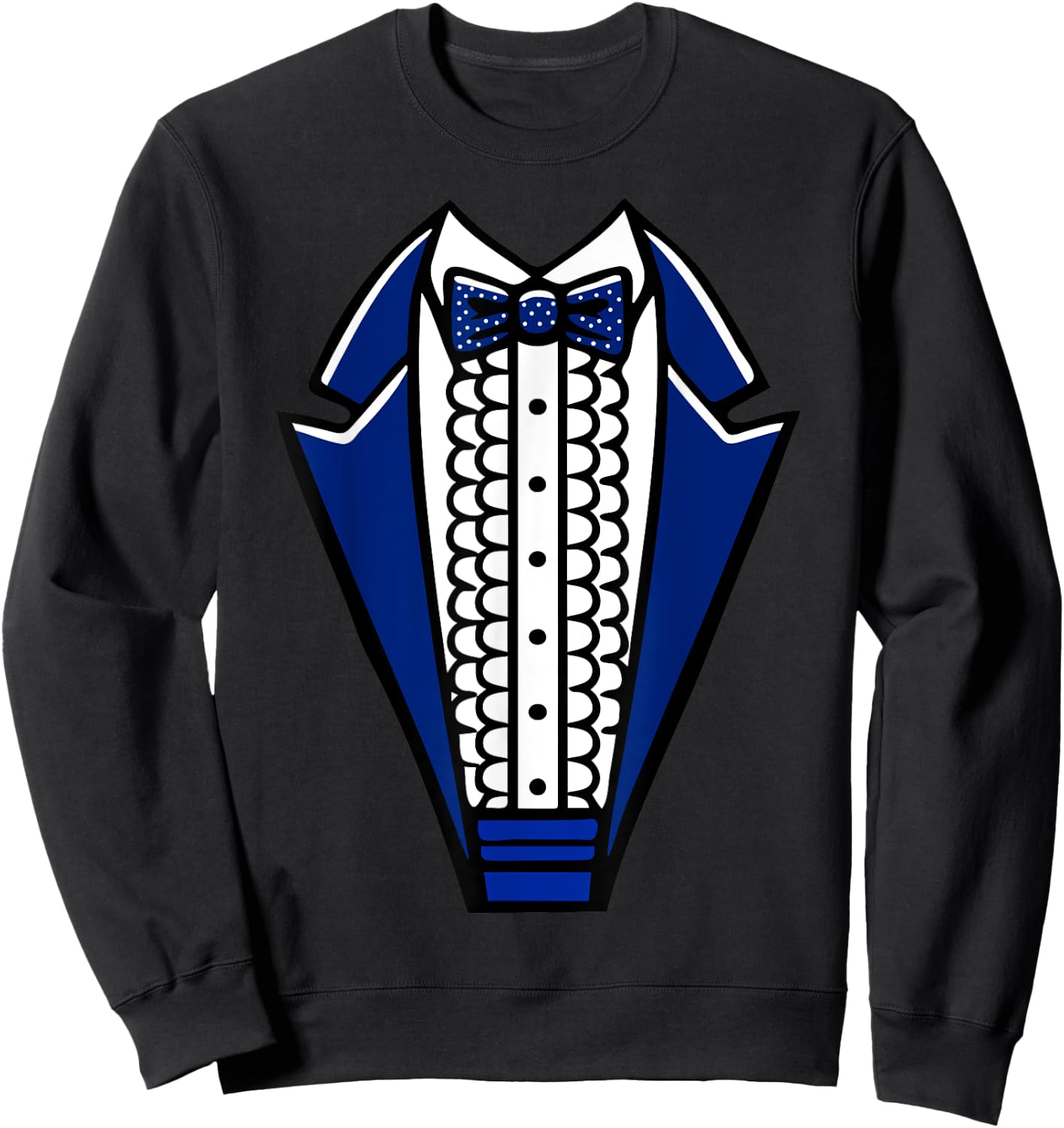 Tuxedo with Bowtie For Funny Wedding And Special Occasions Sweatshirt - Sweatshirt | Black