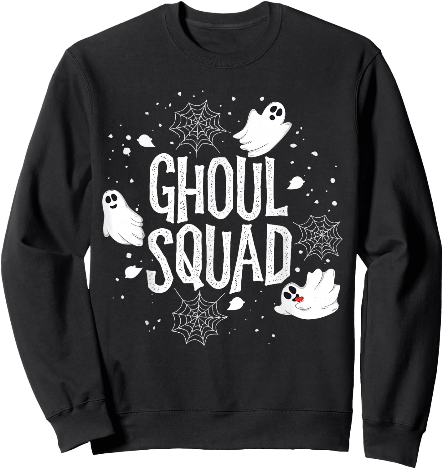 Ghoul Squad Halloween Crew Ghost Kids Boys Friends Outfit Sweatshirt - Sweatshirt | Black