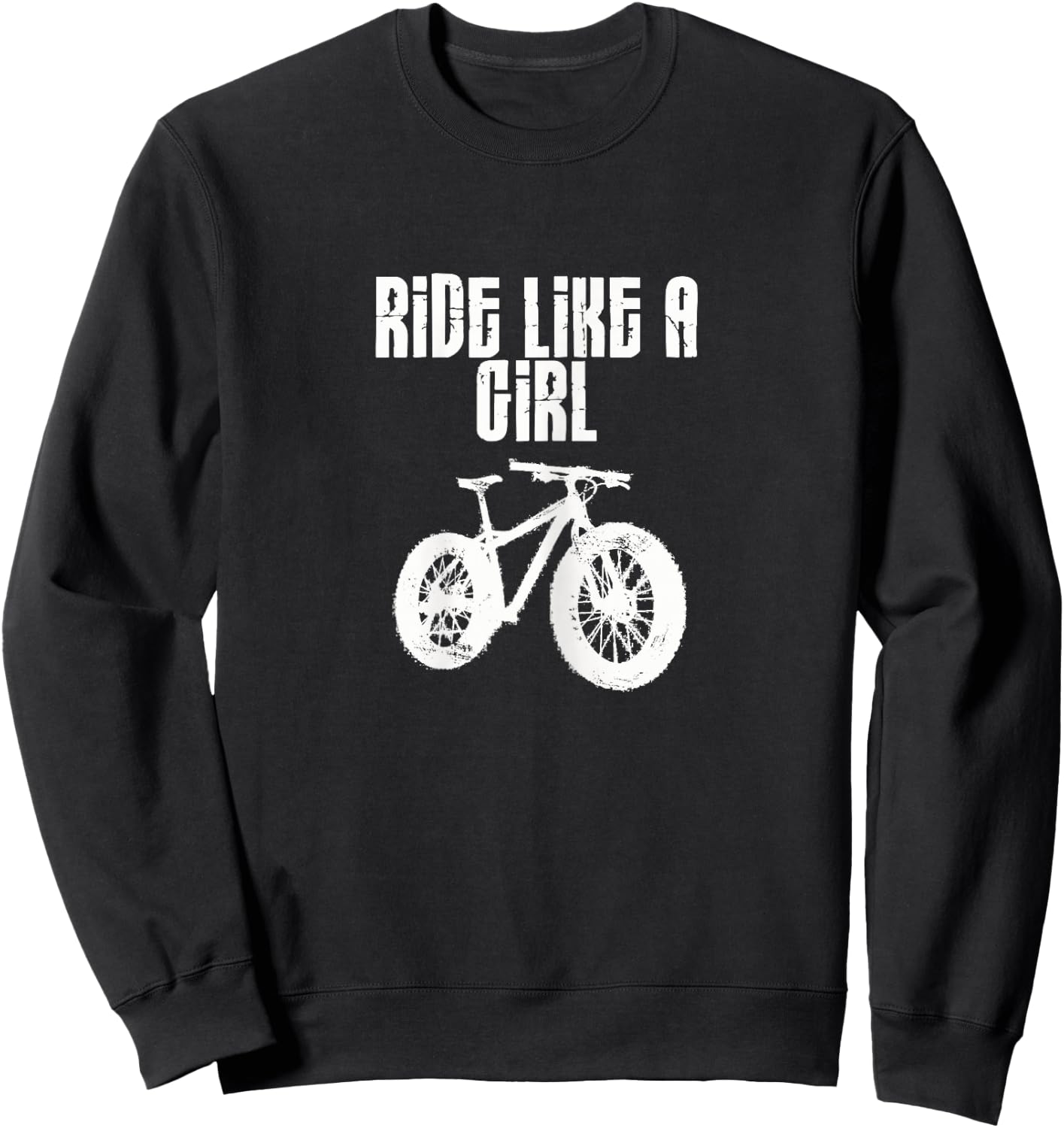 Ride Like A Girl Mountain Biking Mountain Bike Sweatshirt - Sweatshirt | Black