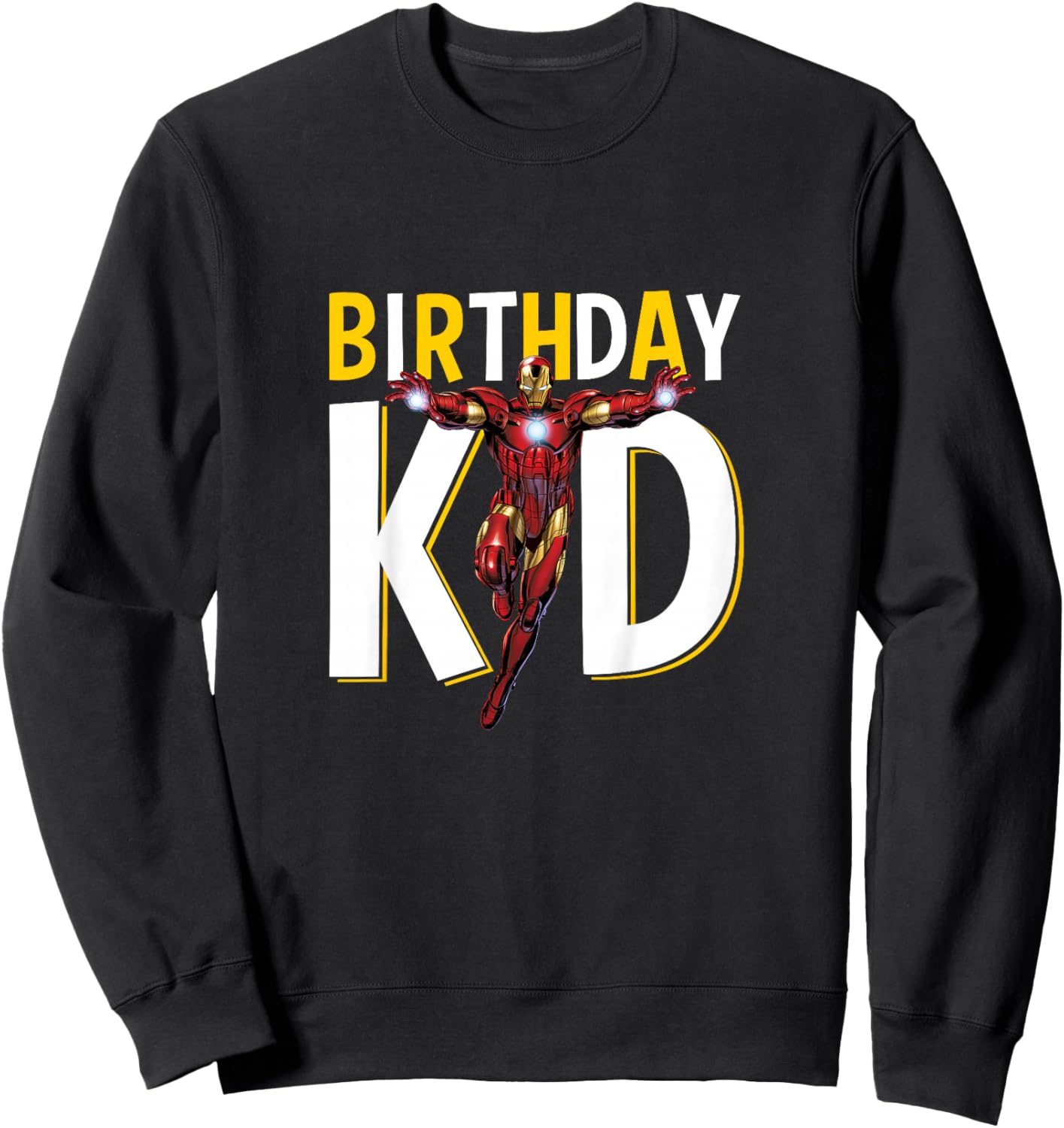 Kids Marvel Avengers Classic Birthday Kid Iron Man Shot Youth Sweatshirt - Sweatshirt | Black