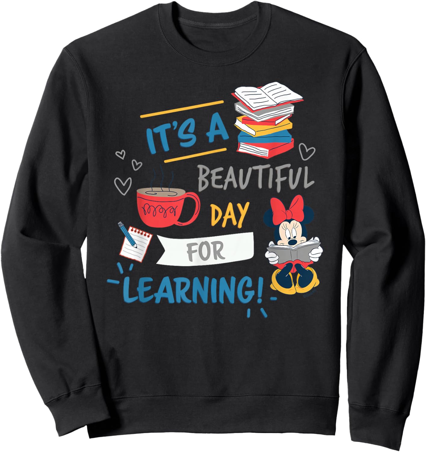 Disney Minnie Mouse Beautiful Day for Learning Teacher's Day Sweatshirt - Sweatshirt | Black