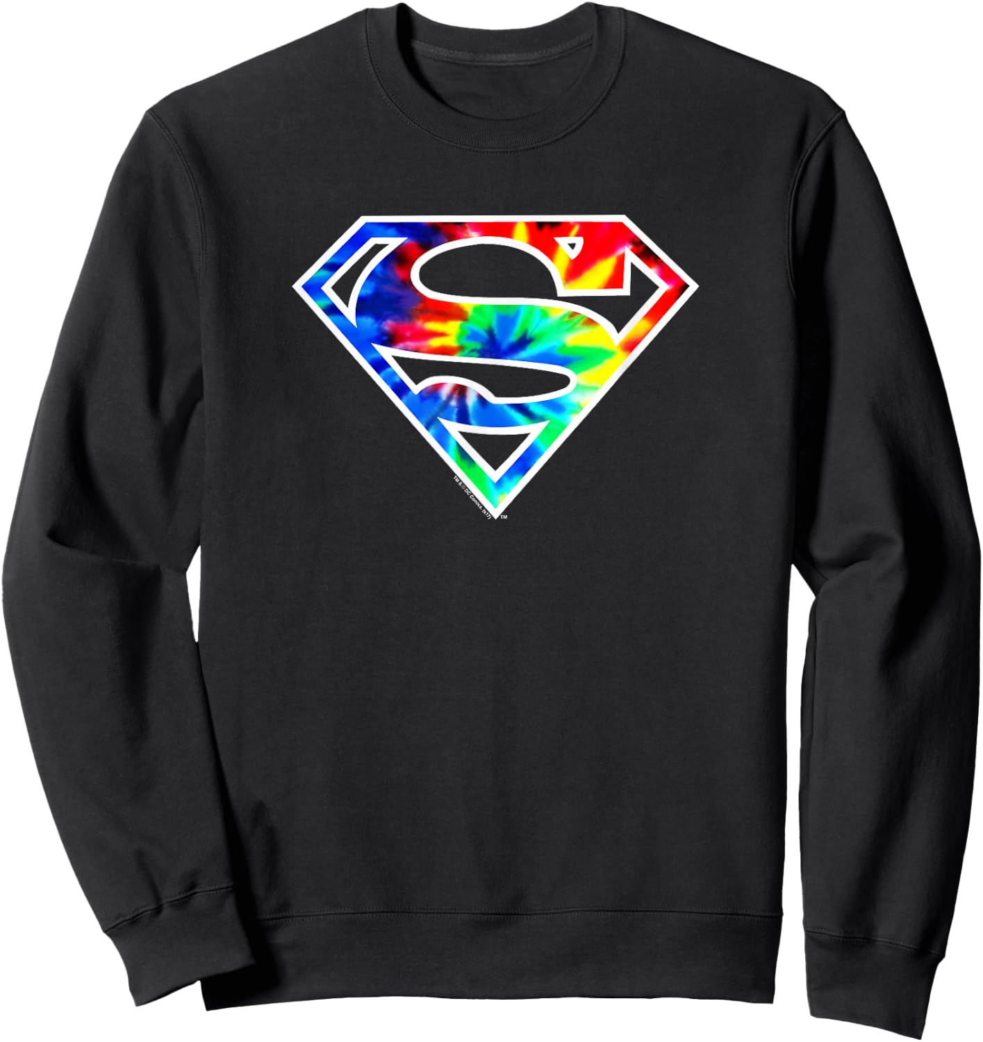 Superman Tie Dye Logo Sweatshirt - Sweatshirt | Black
