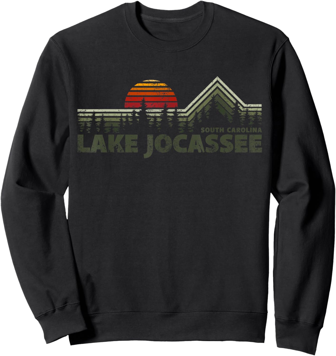 Lake Jocassee Retro Nature Sweatshirt - Sweatshirt | Black