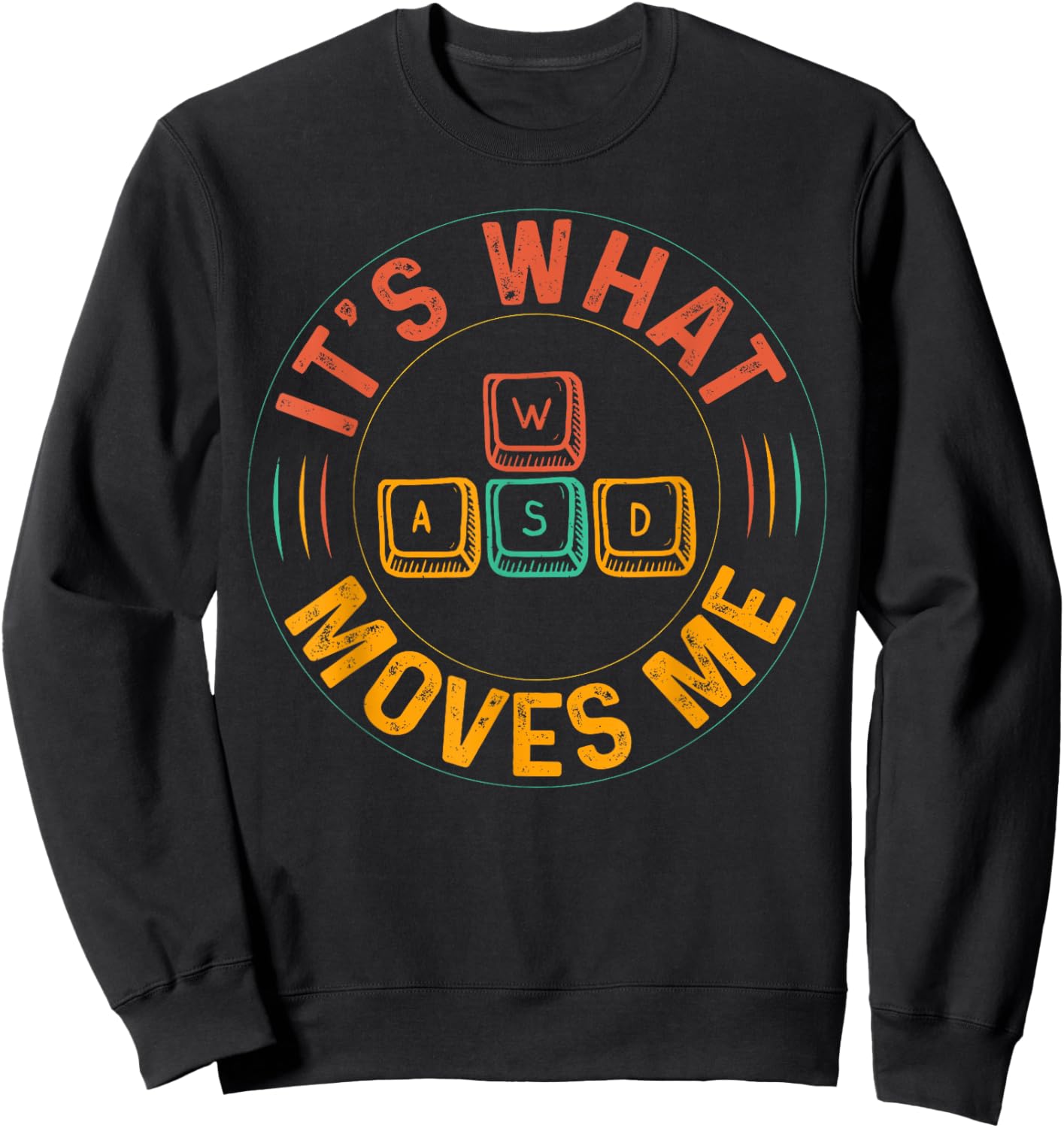 WASD PC Gamer Gifts Video Gaming Boys Men Vintage Gift Women Sweatshirt - Sweatshirt | Black