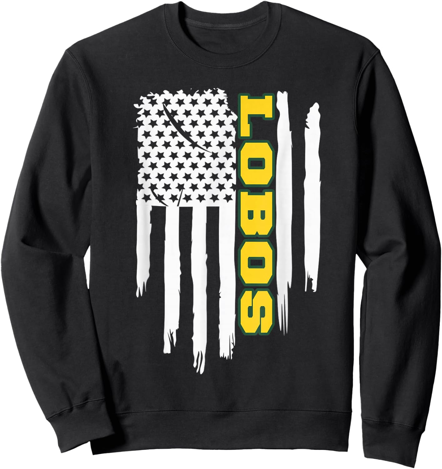 Longview Lobos American Flag Sweatshirt - Sweatshirt | Black