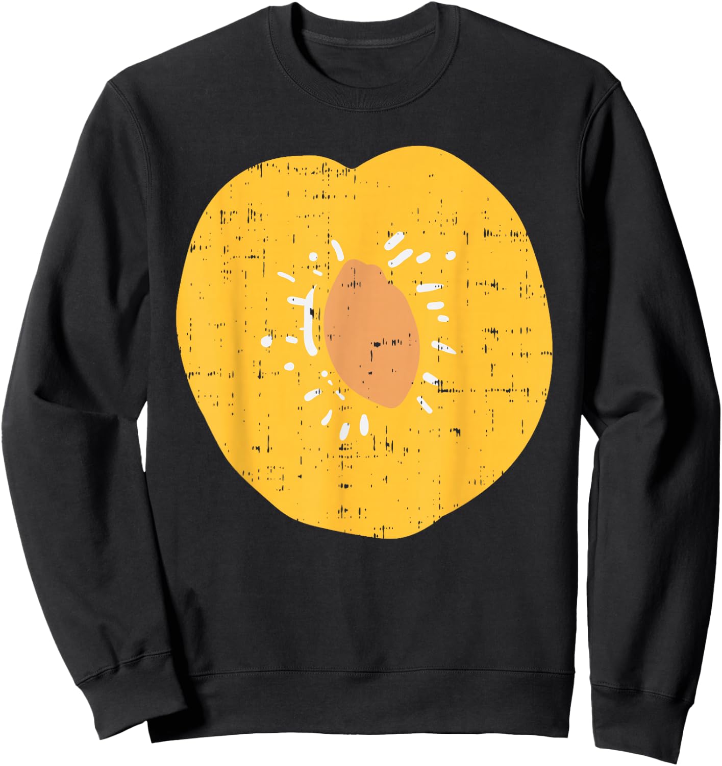 Plum Peach Funny Fruit Lazy DIY Easy Halloween Costume Sweatshirt - Sweatshirt | Black