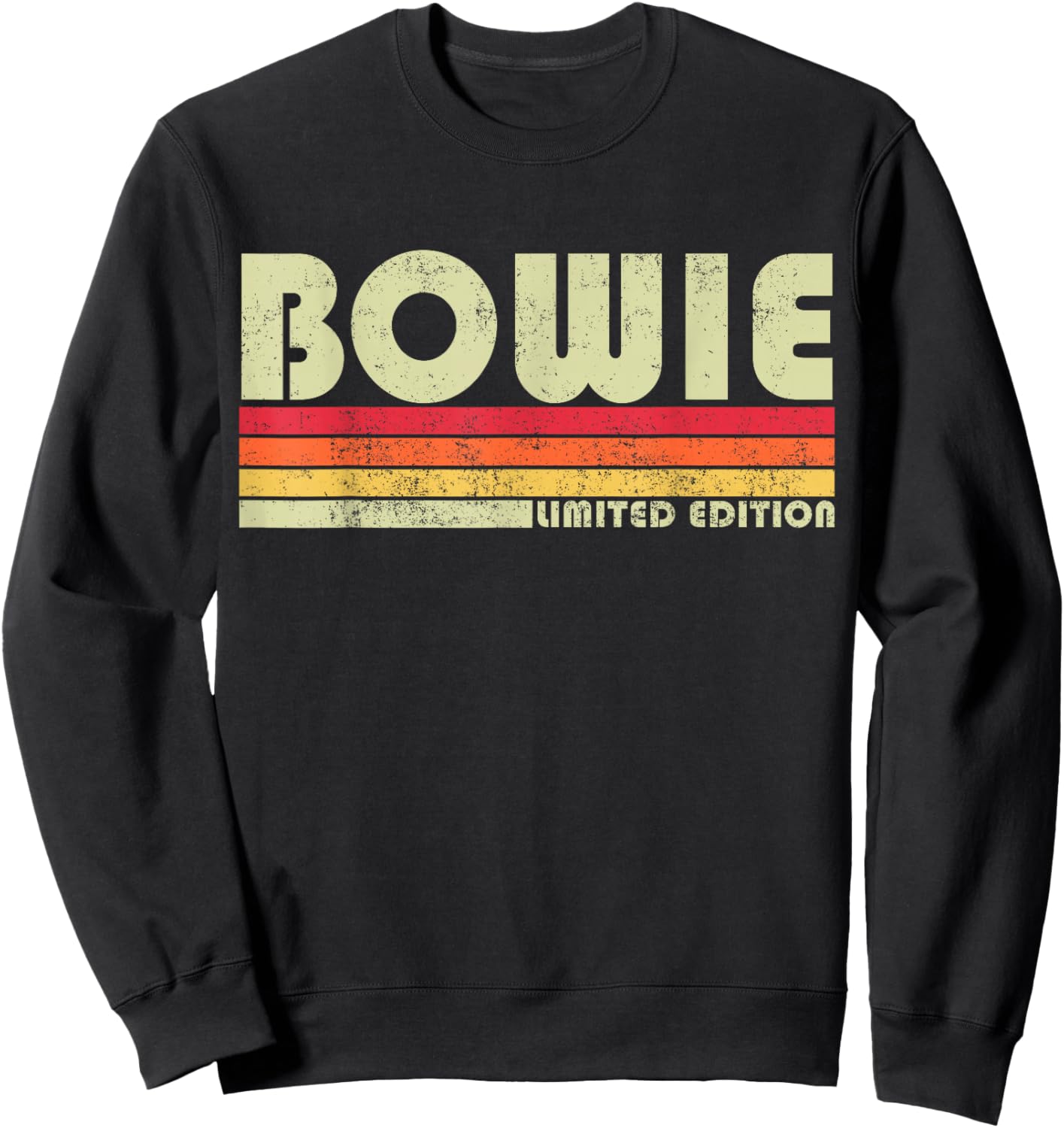 Vintage 1980s Graphic Style Bowie Maryland Sweatshirt - Sweatshirt | Black