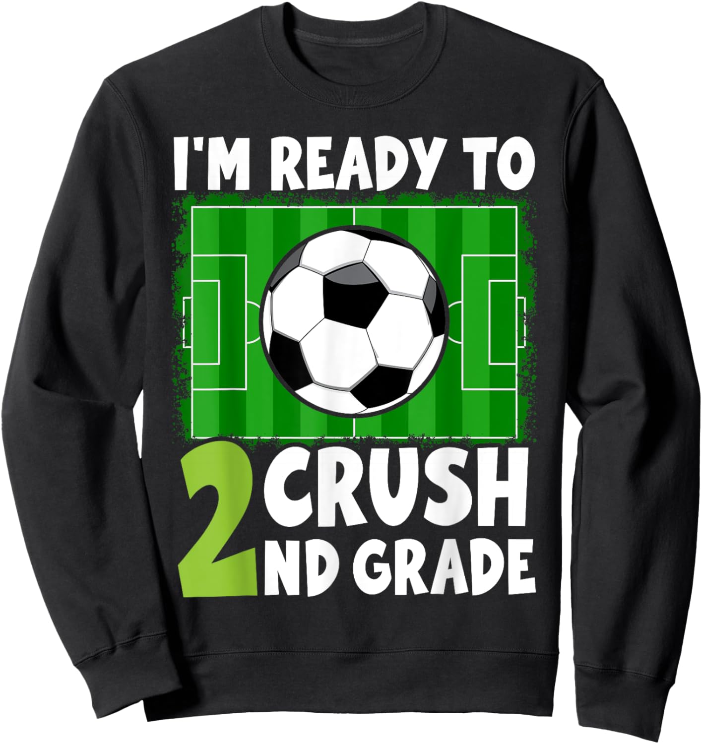 Back to School First Day of 2nd Grade Soccer Boys Kids Sweatshirt - Sweatshirt | Black