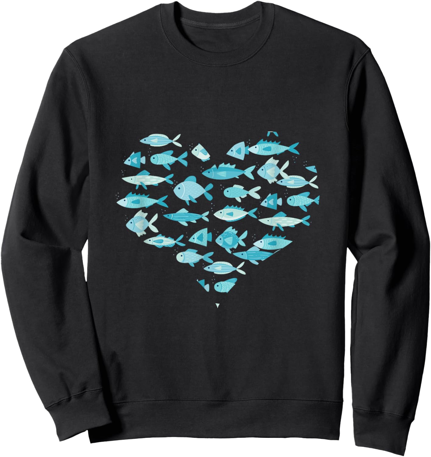 Heart Aquarium Fish Aquarist Aquaristic Aquascaping Gift Sweatshirt - Sweatshirt | Black