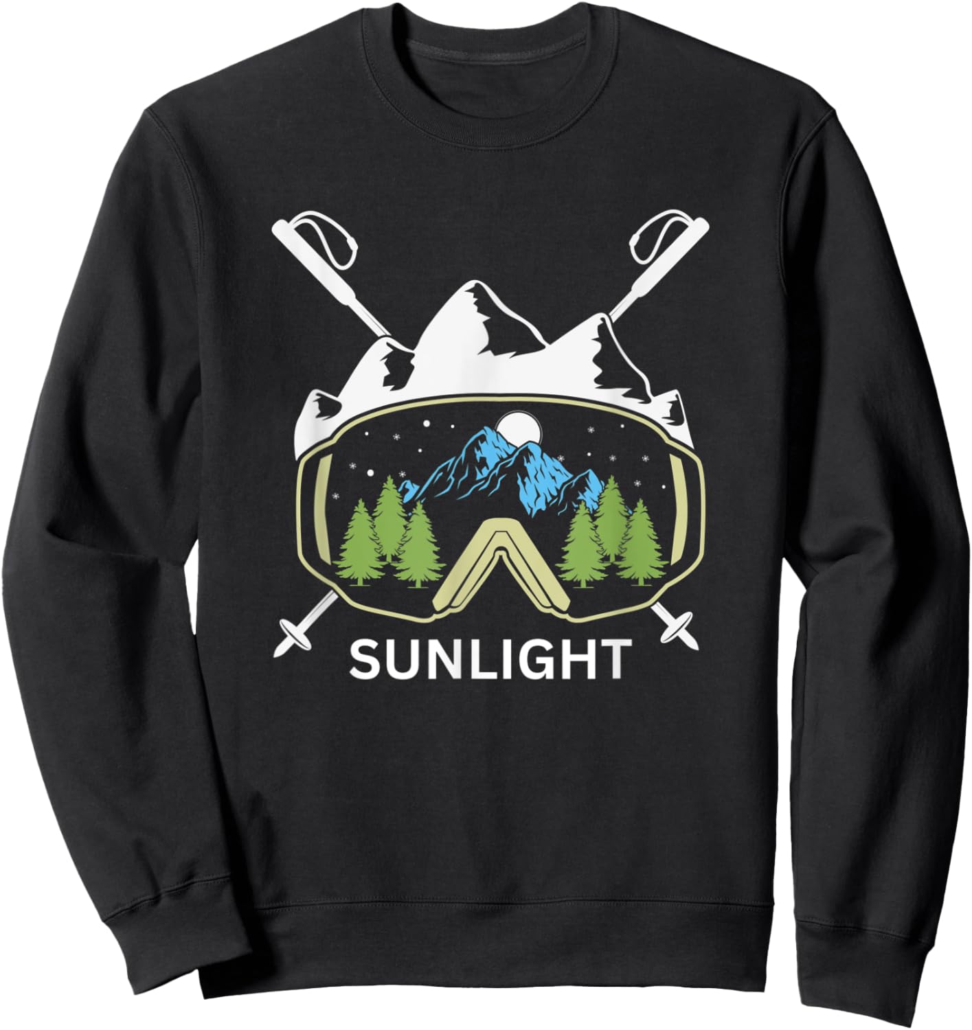 Sunlight Colorado Ski Goggles and Skies Sweatshirt - Sweatshirt | Black