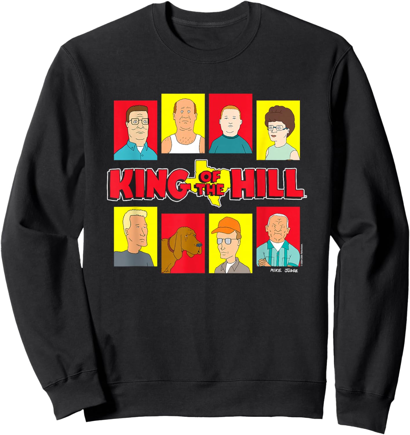 King of The Hill Iconic Characters Group Shot Big Portraits Sweatshirt - Sweatshirt | Black