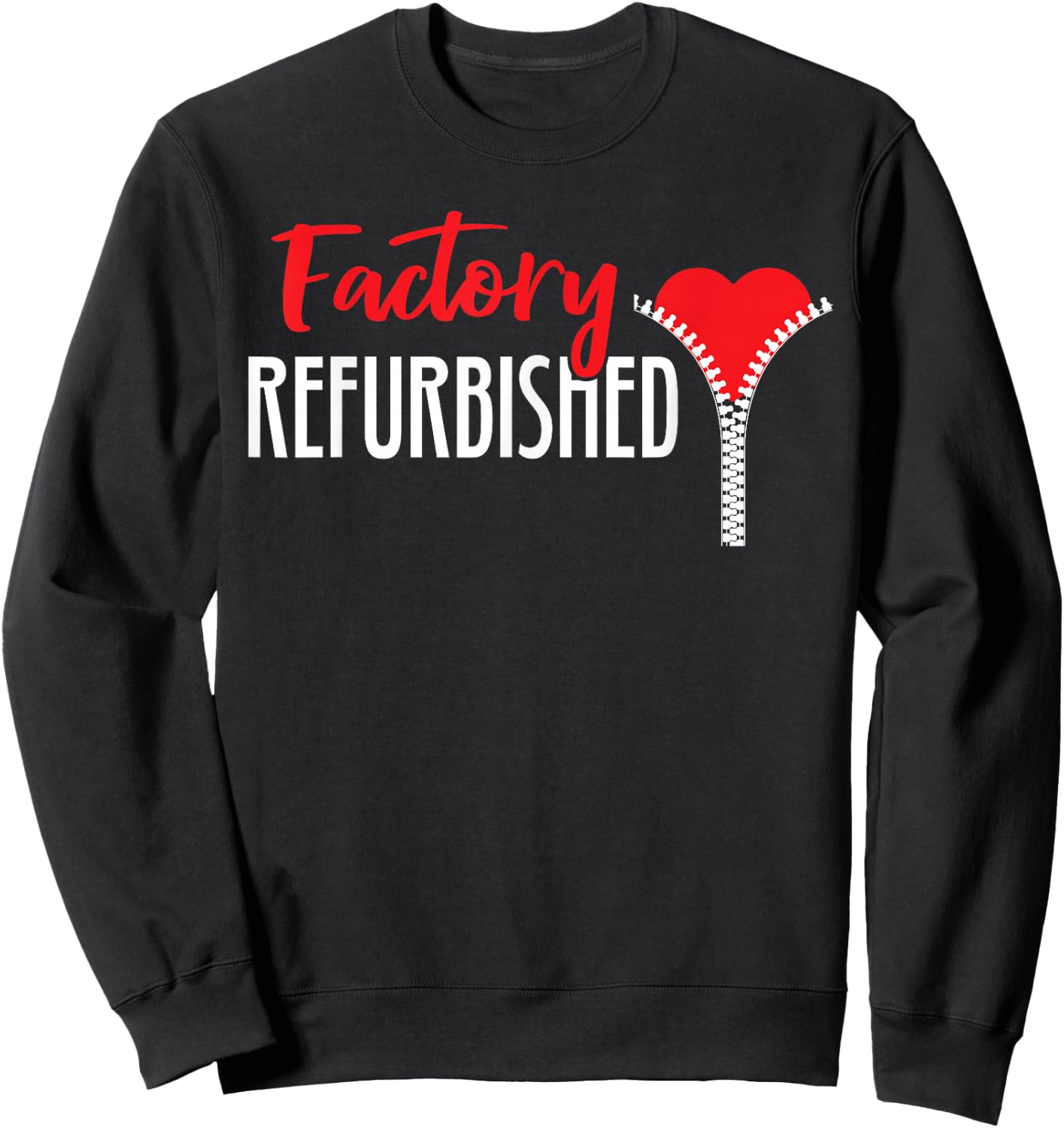 Factory Refurbished Open Heart Bypass Surgery Zipper Club Sweatshirt - Sweatshirt | Black