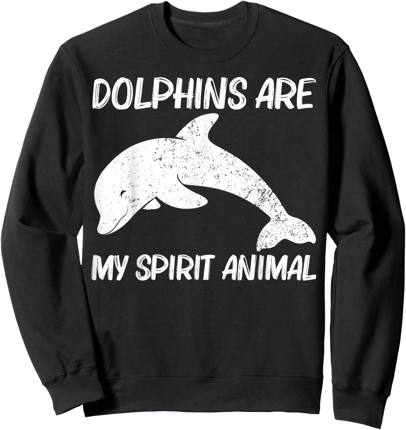 Cool Dolphin Gift Women Bottlenose Dolphin Animal Sweatshirt - Sweatshirt | Black