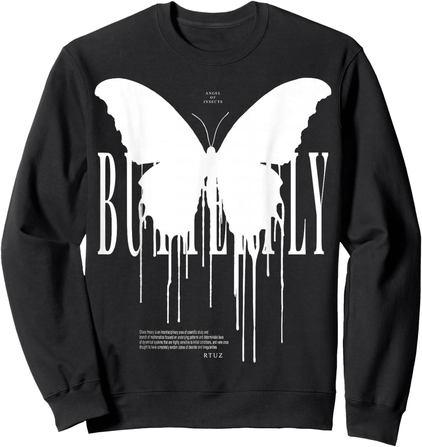 Butterfly Mode Hip Hop Fashion Damen Herren Schmetterling Sweatshirt - Sweatshirt | Black