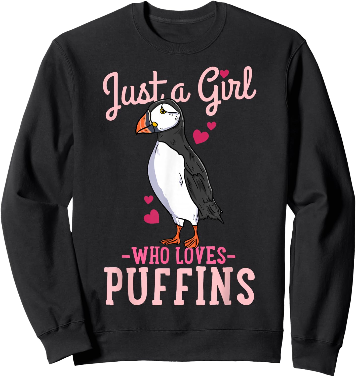 Puffin Iceland Just a Girl Who Loves Puffins Sweatshirt - Sweatshirt | Black