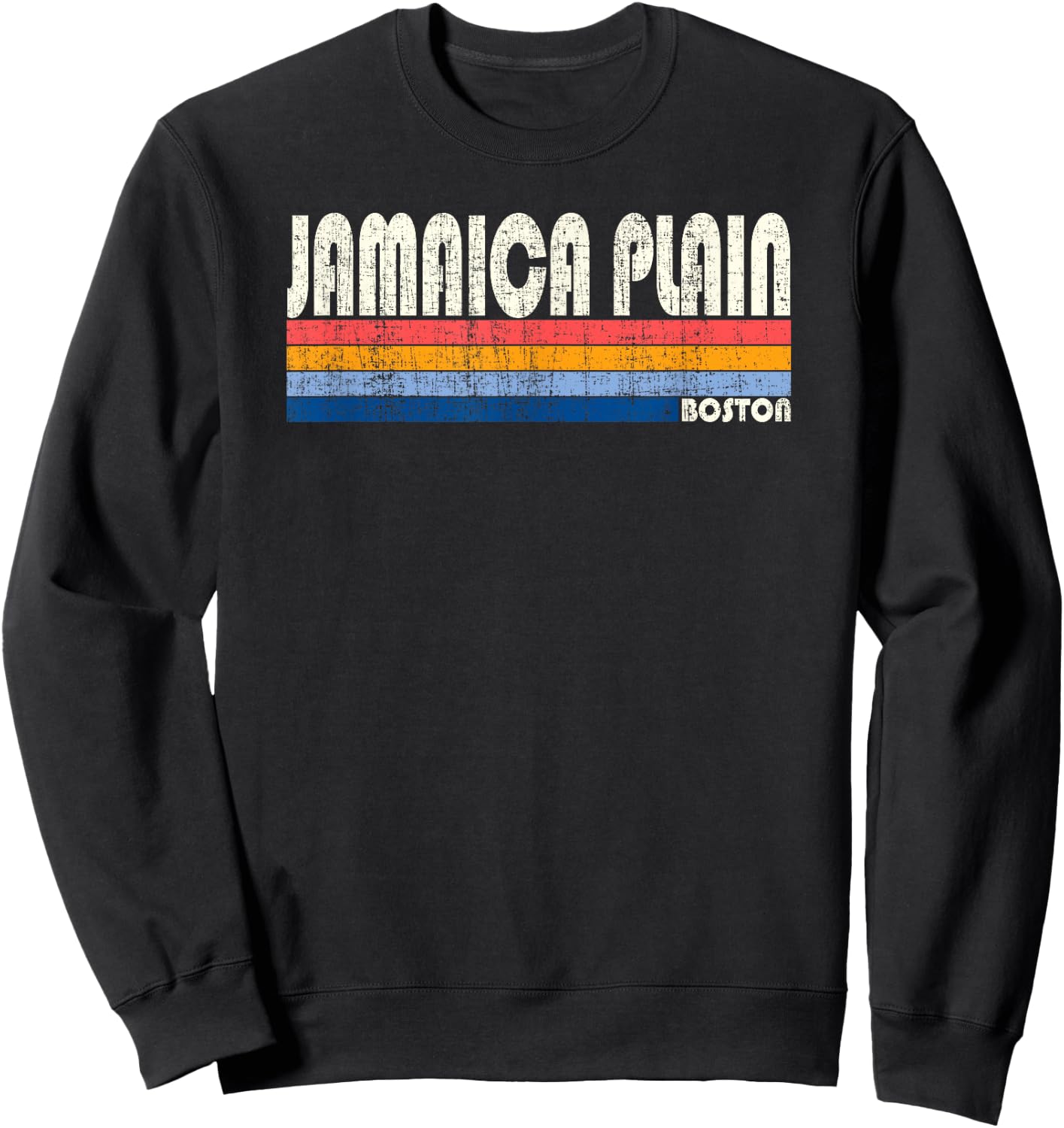 Vintage 70s Jamaica Plain, Boston Sweatshirt - Sweatshirt | Black