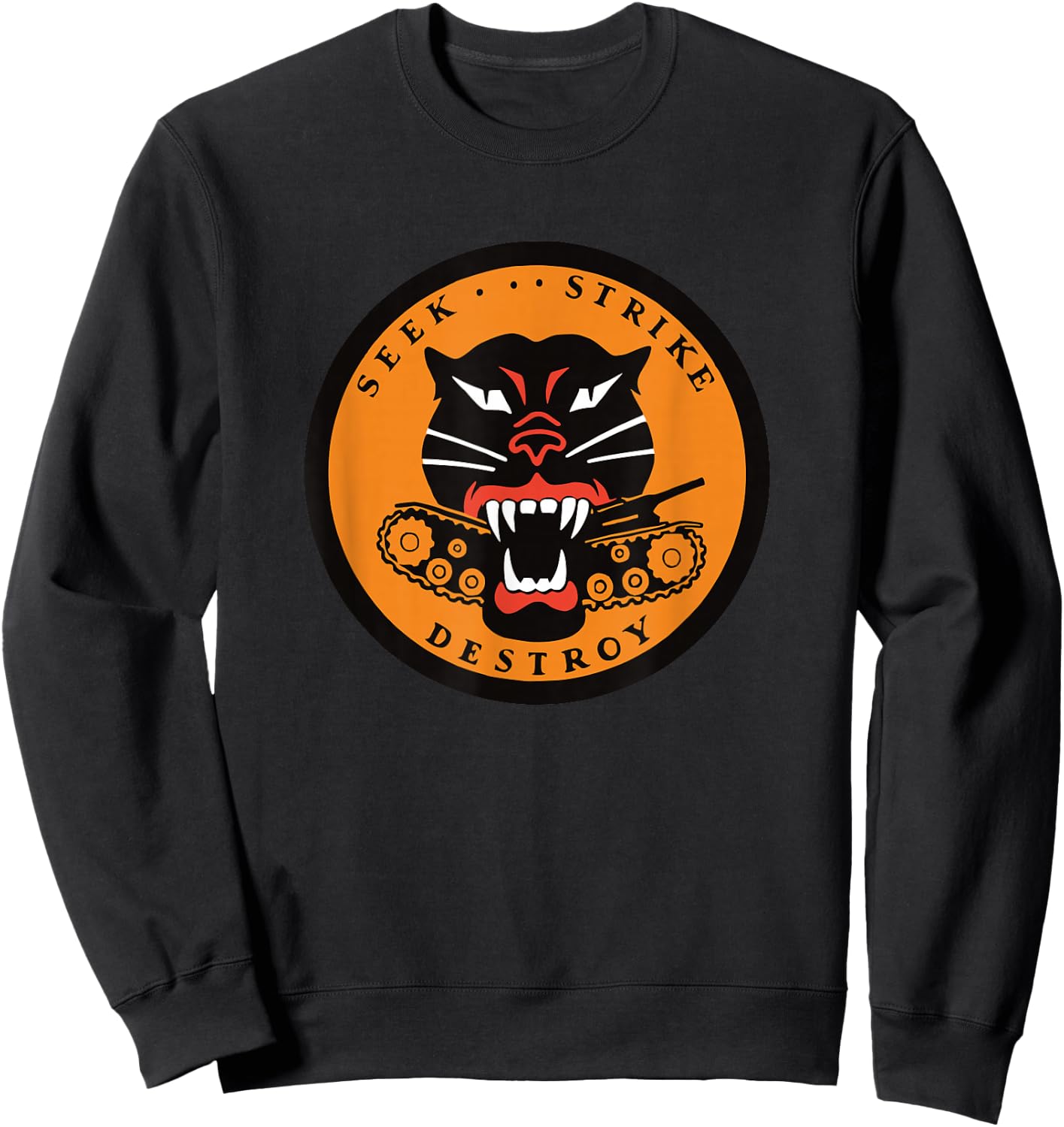 773rd Tank Destroyer Battalion Panther Patch Seek Strike Sweatshirt - Sweatshirt | Black